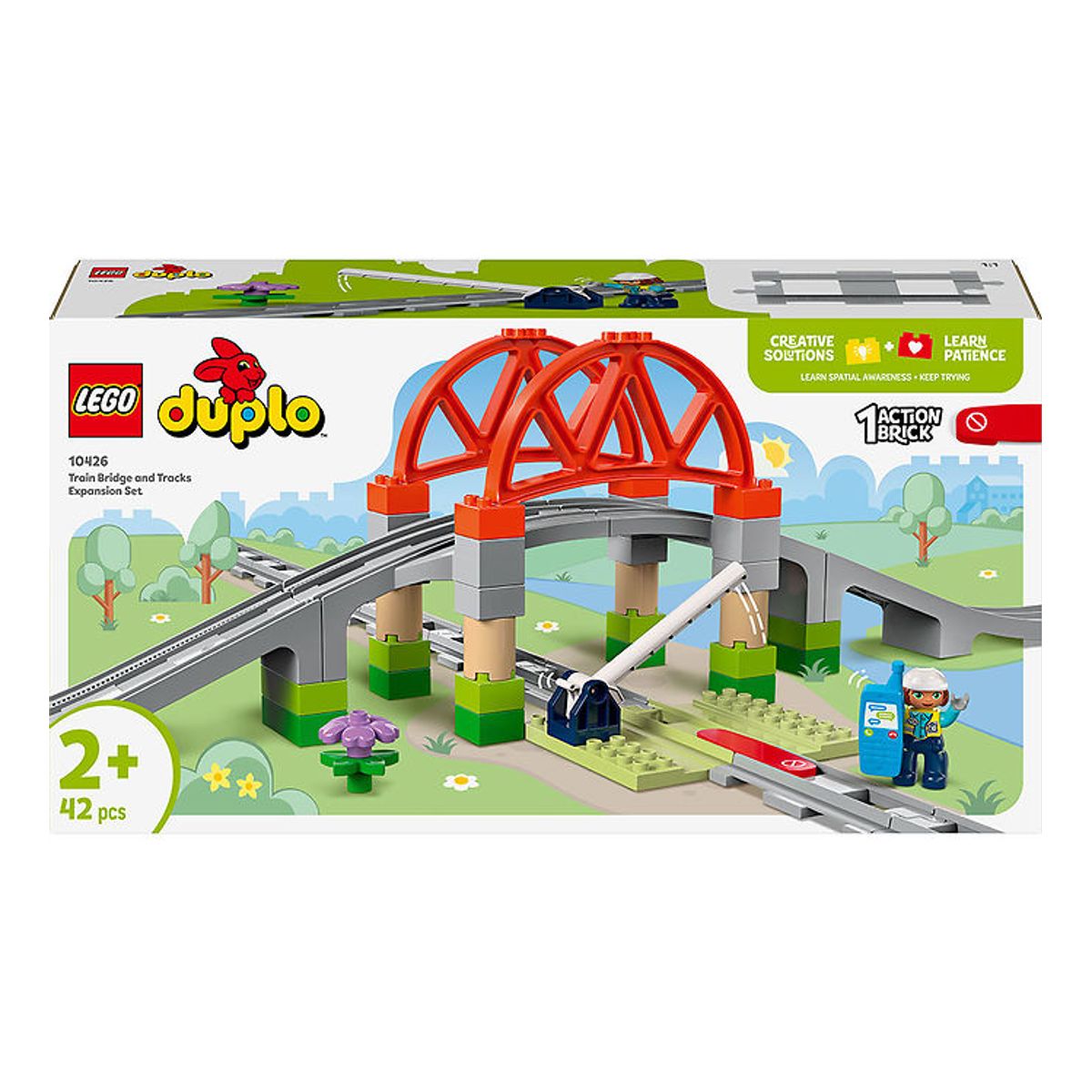 LEGO ® DUPLO - Togbro og Spor Udvidelsessæt 10426 - 42 Dele