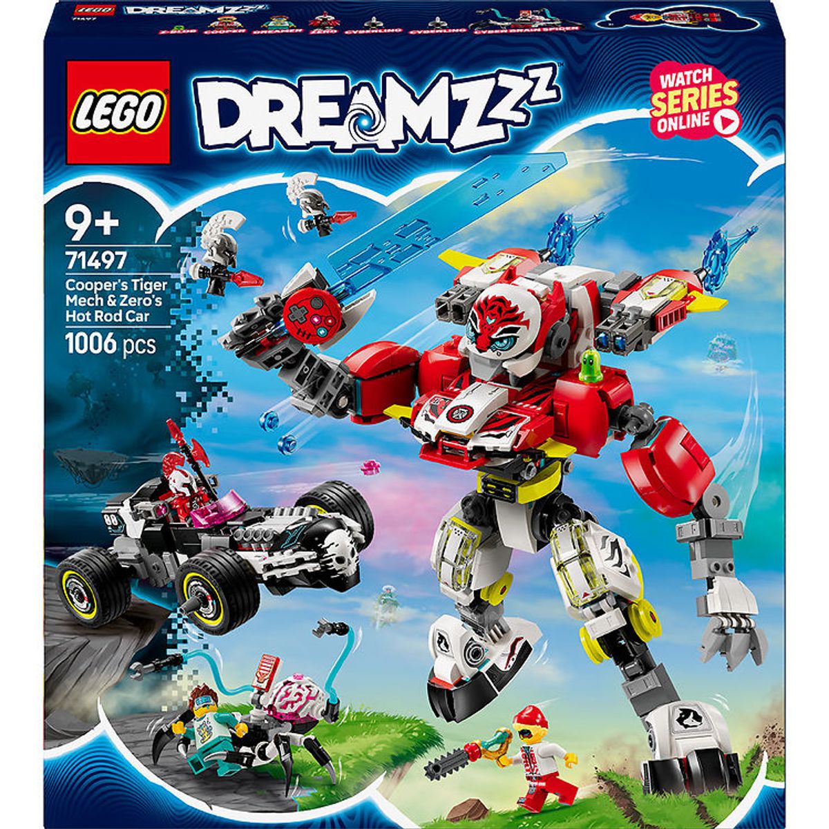 LEGO ® DREAMZzz - Coopers Tiger-Mech Og Zeros Hotrod-Bil 71497 -