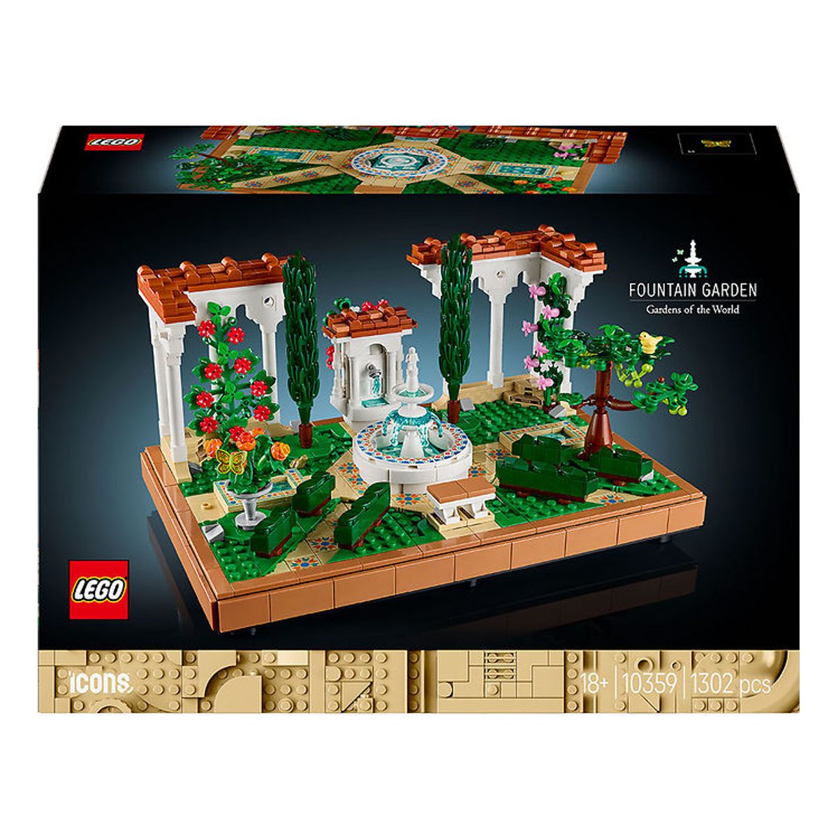 LEGO ® Icons - Have med Springvand 10359 - 1302 Dele