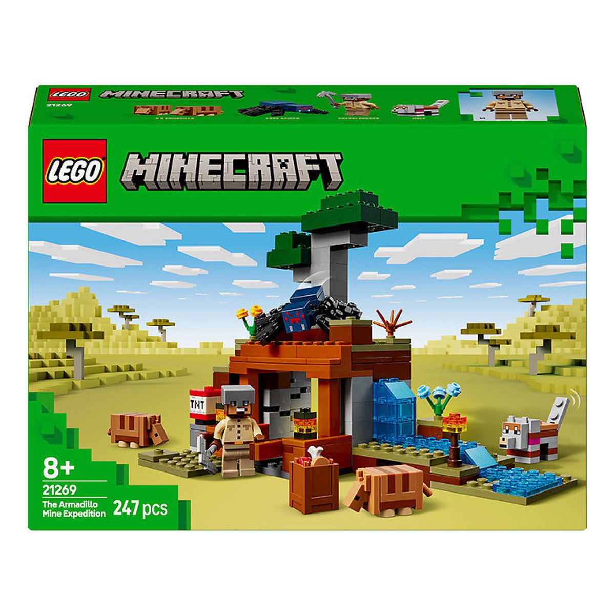 LEGO ® Minecraft - Bæltedyrs-mineekspeditionen 21269 - 247 Dele