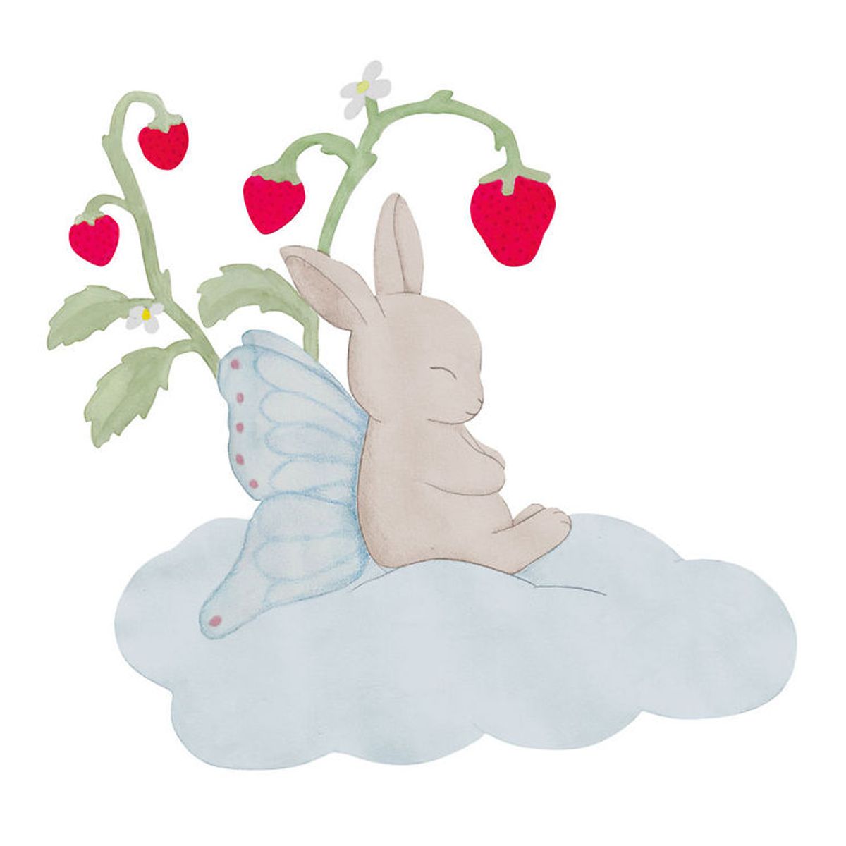 That's Mine Wallstickers - Strawberry dreams - 27 cm - Beige