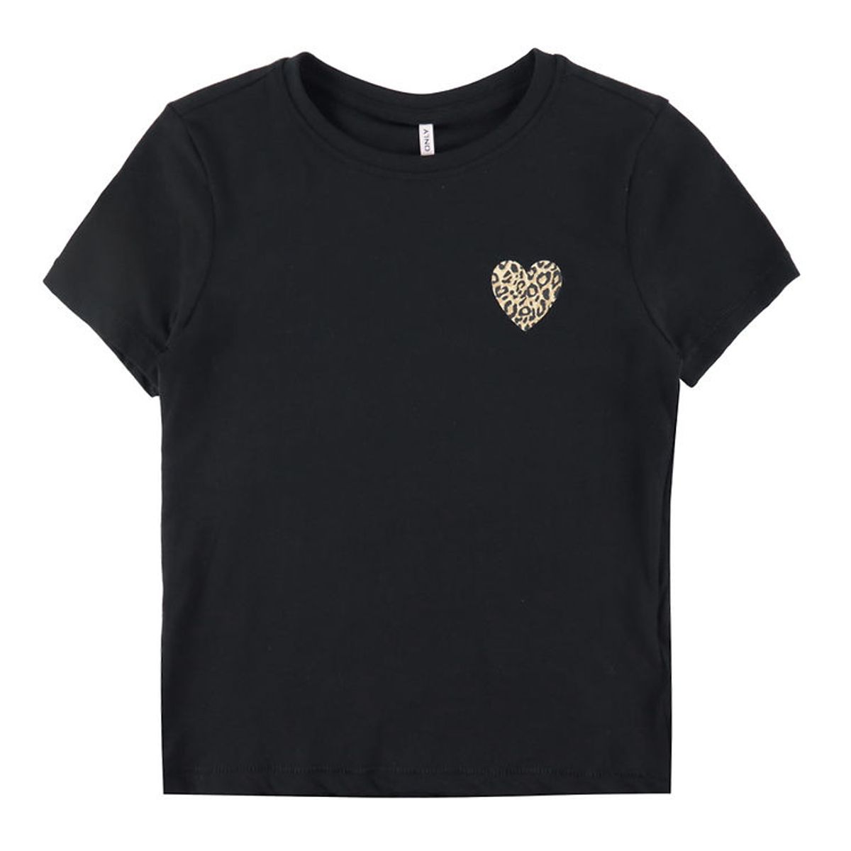 Kids Only T-shirt - KogLany - Black/Leo Heart