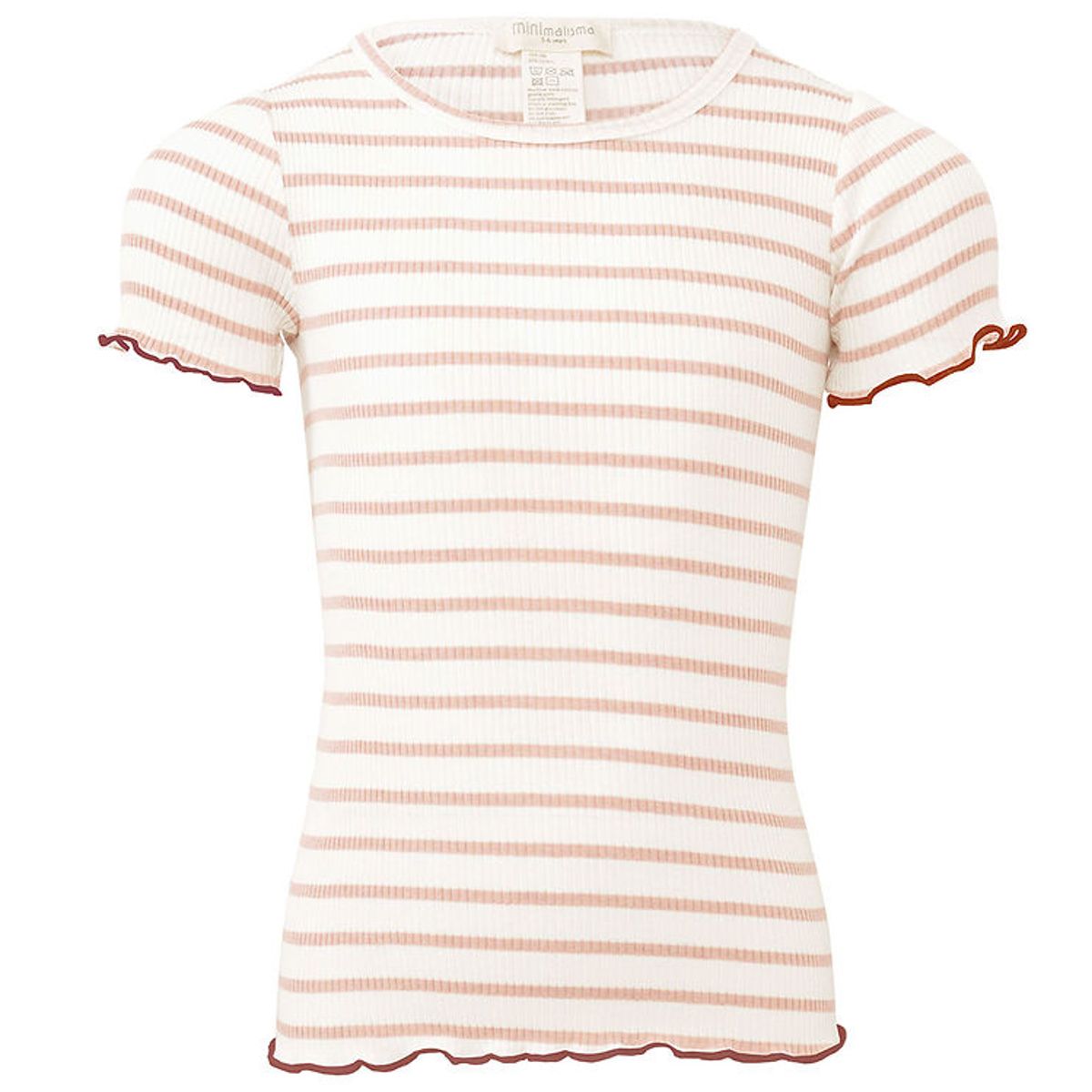 Minimalisma Bluse - Rib - Silke/Bomuld - Blomst - Sweet Stripes/