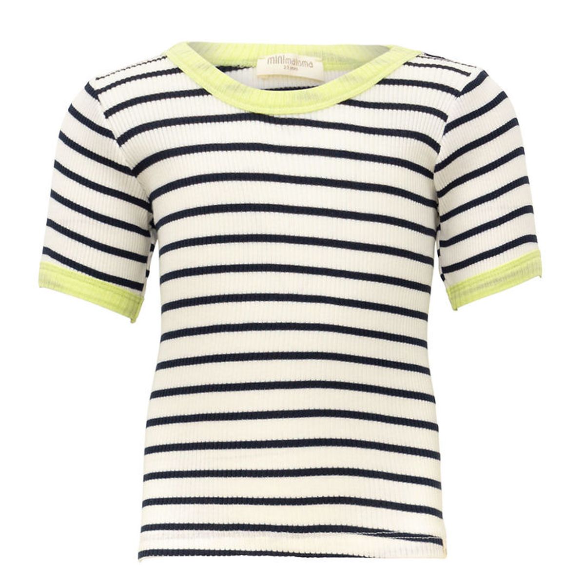 Minimalisma Bluse - Rib - Silke/Bomuld - Ben - Sailor/Lime