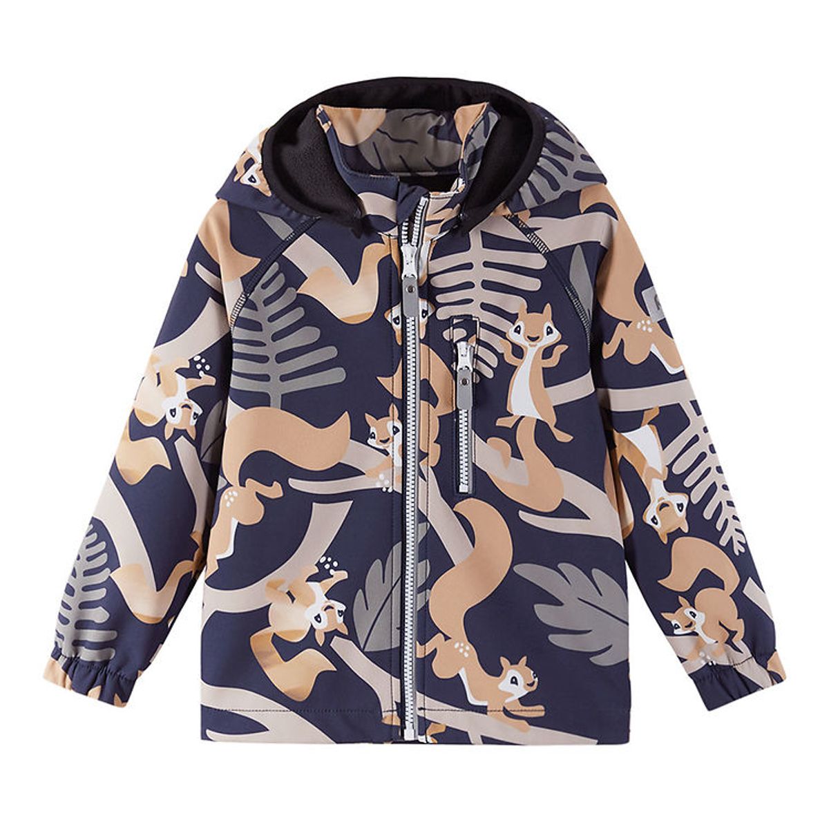 Reima Softshelljakke m. Fleecefor - Vantti - Navy m. Print