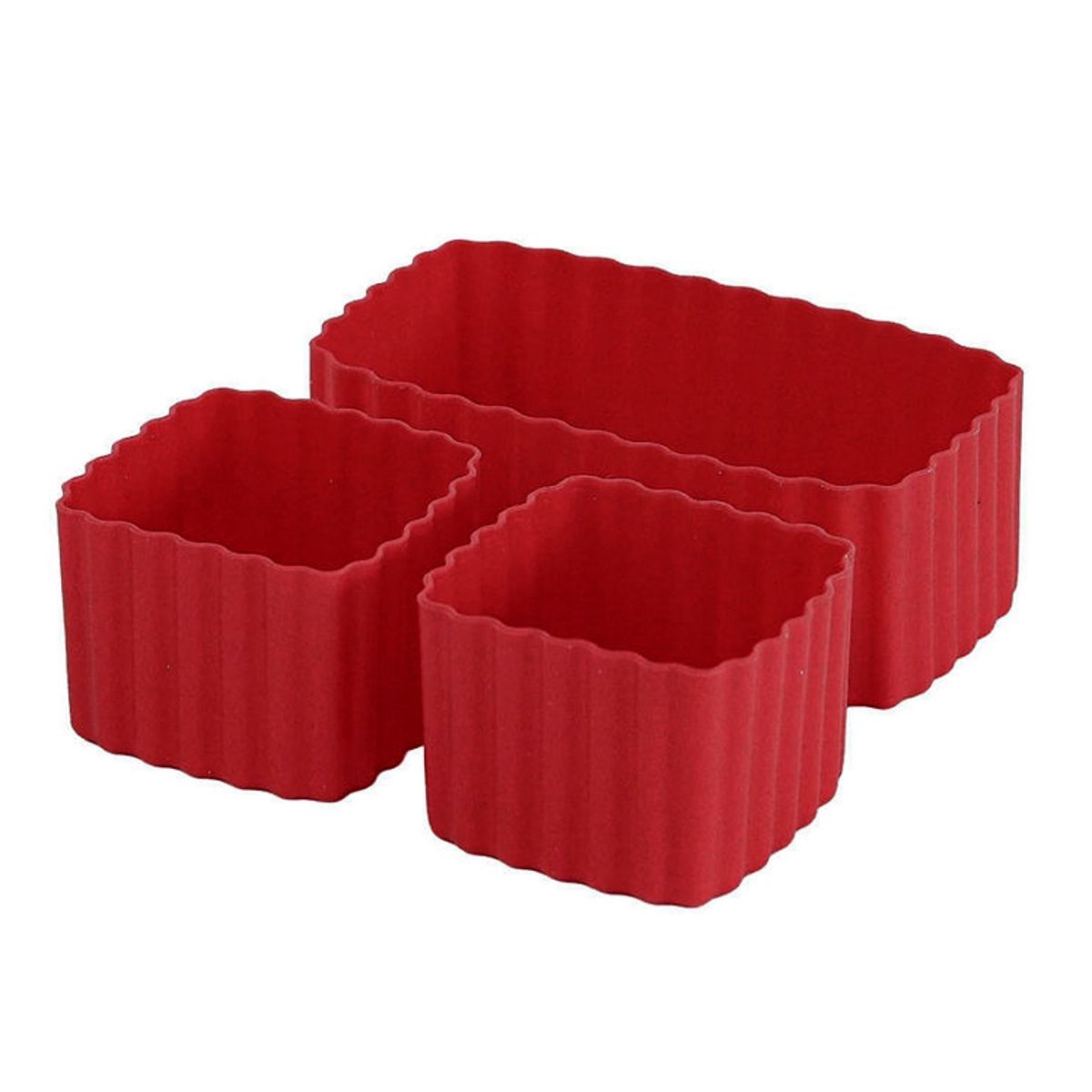 MontiiCo Silikoneforme - Bento Cups Mixed - 3 stk. - Crimson