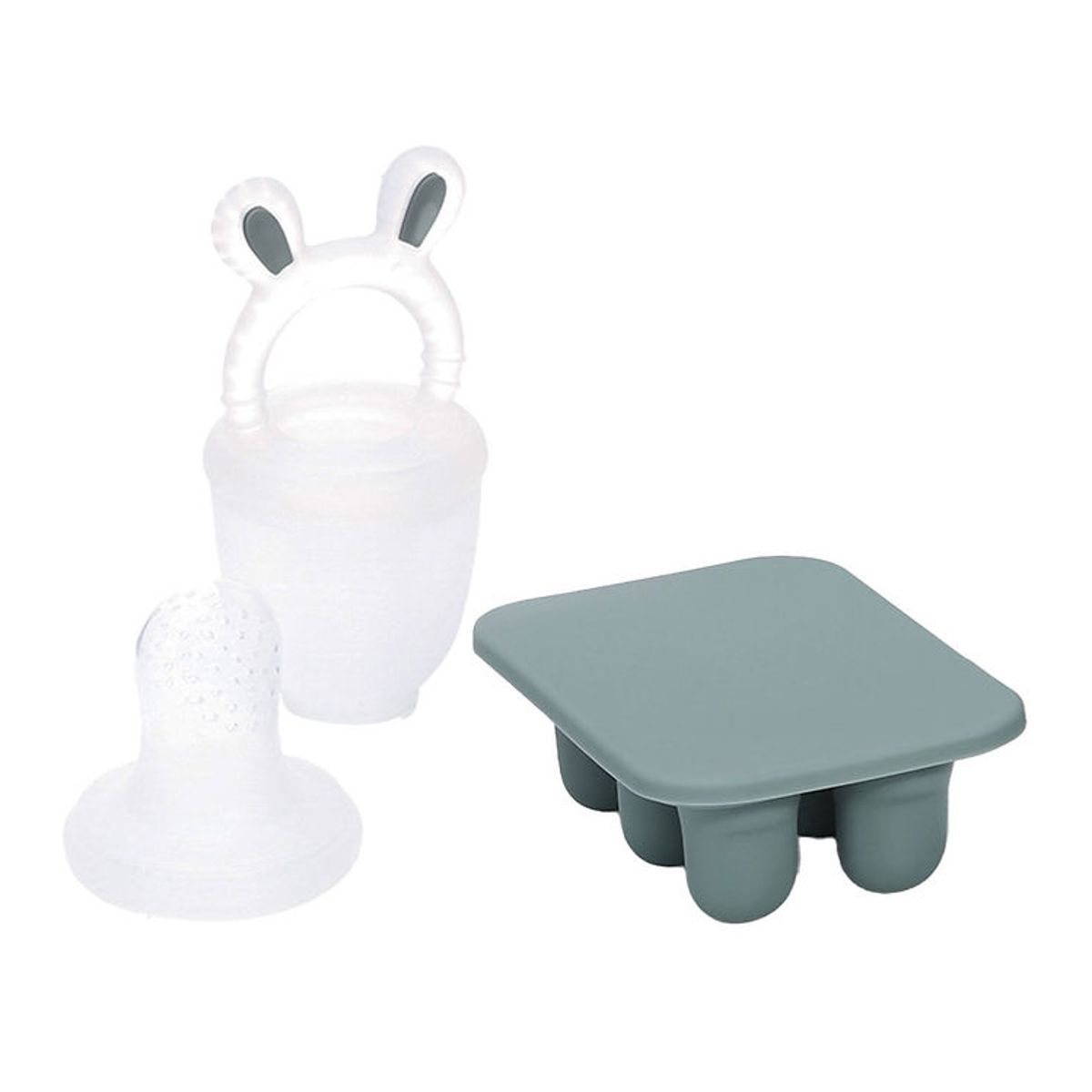 Tiny Tot Food Feeder m. Mini Fryseform - Smokey Green