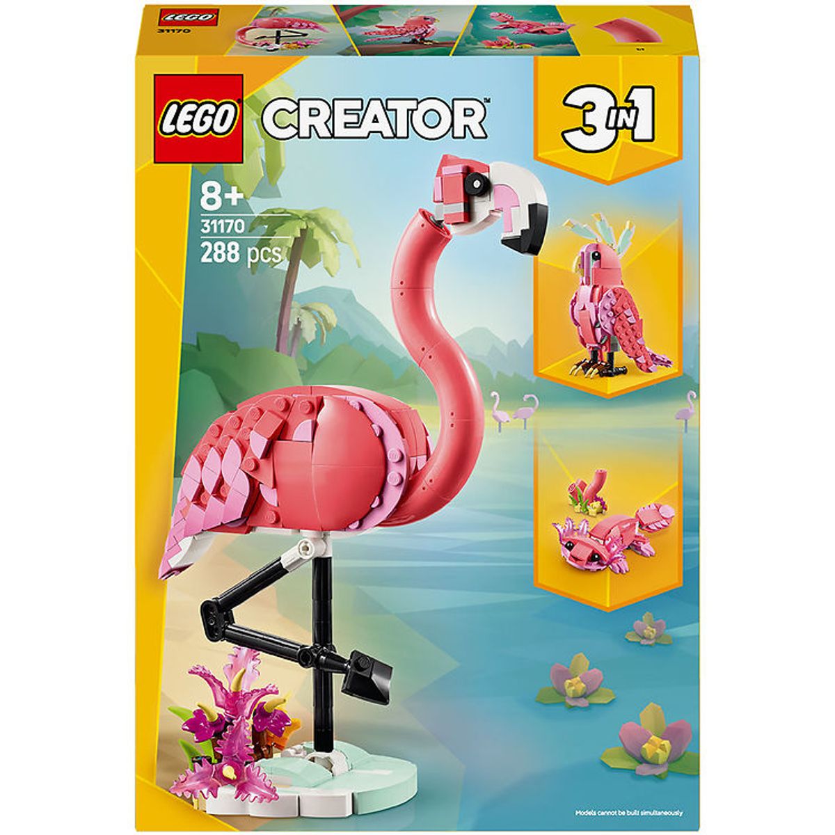 LEGO ® Creator - Vilde Dyr: Pink Flamingo 31170 - 288 Dele