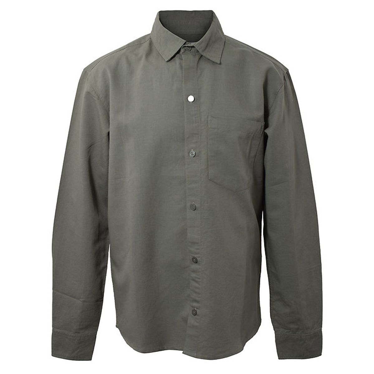 Hound Skjorte - Linen Blend - Army