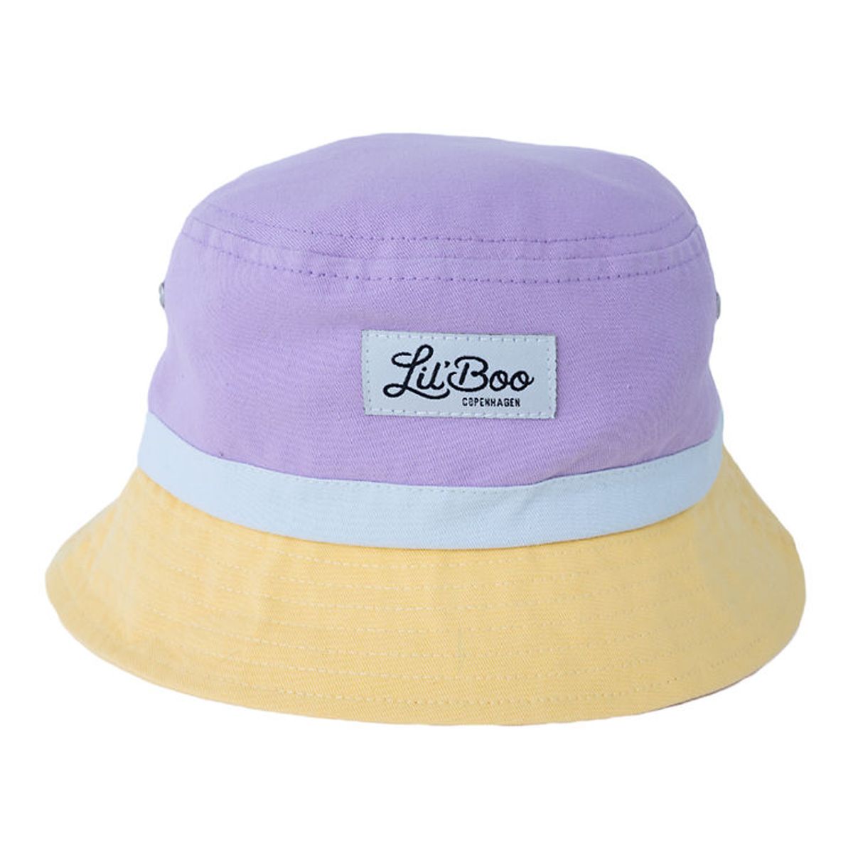 Lil' Boo Copenhagen Bøllehat - Block Light Purple/Yellow