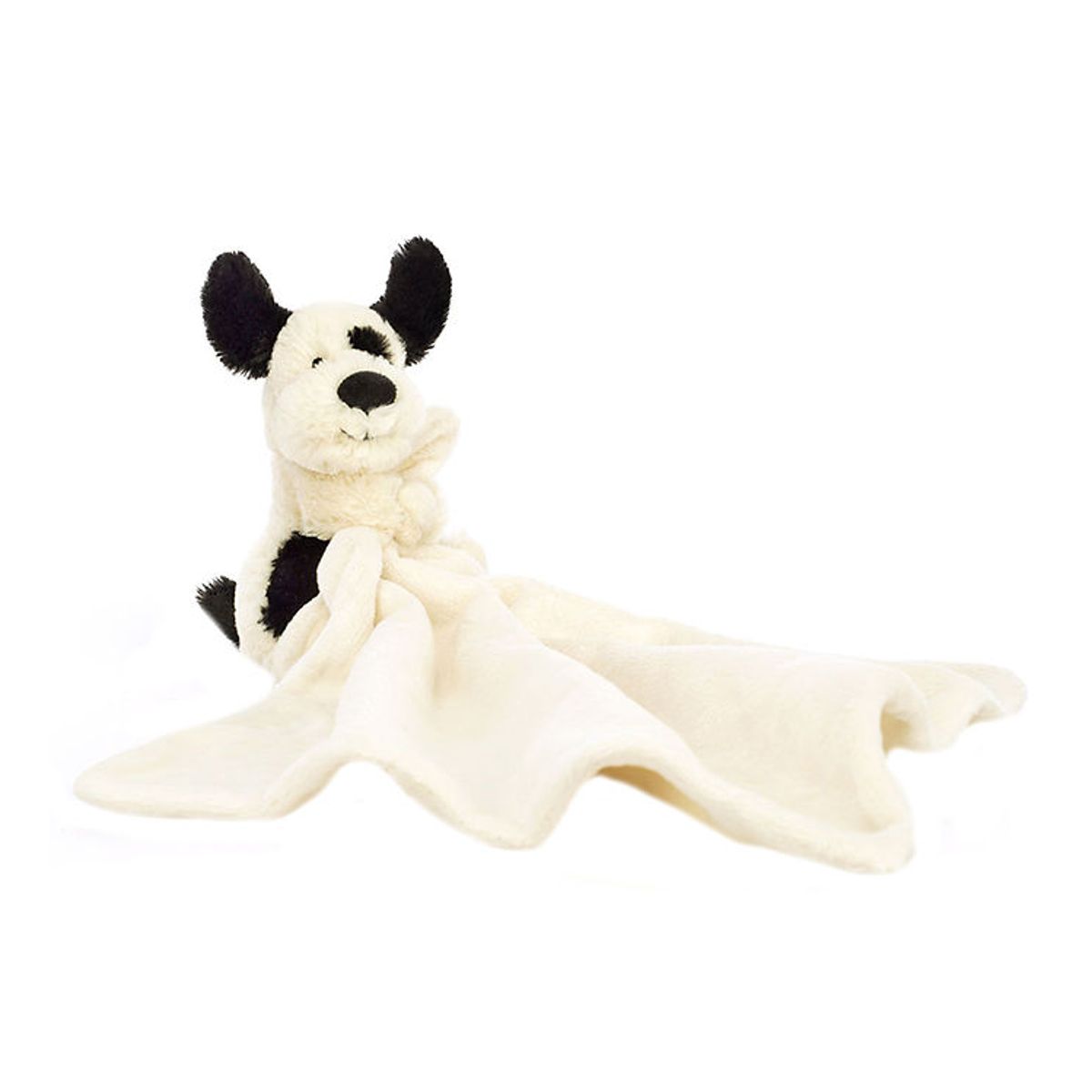 Jellycat Nusseklud - 34x34 cm - Bashful Black & Cream Puppy