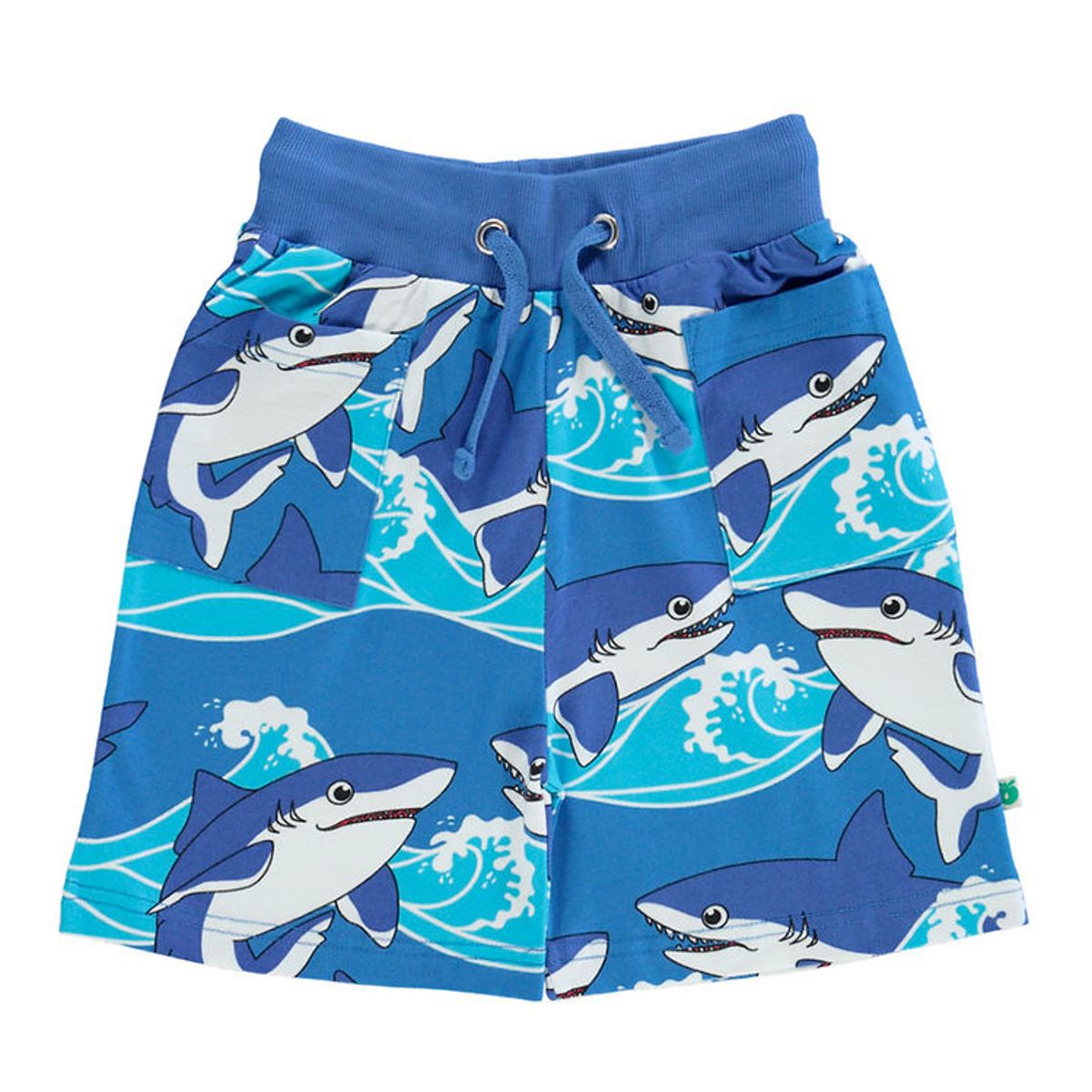 Småfolk Shorts - Brilliant Blue m. Hajer