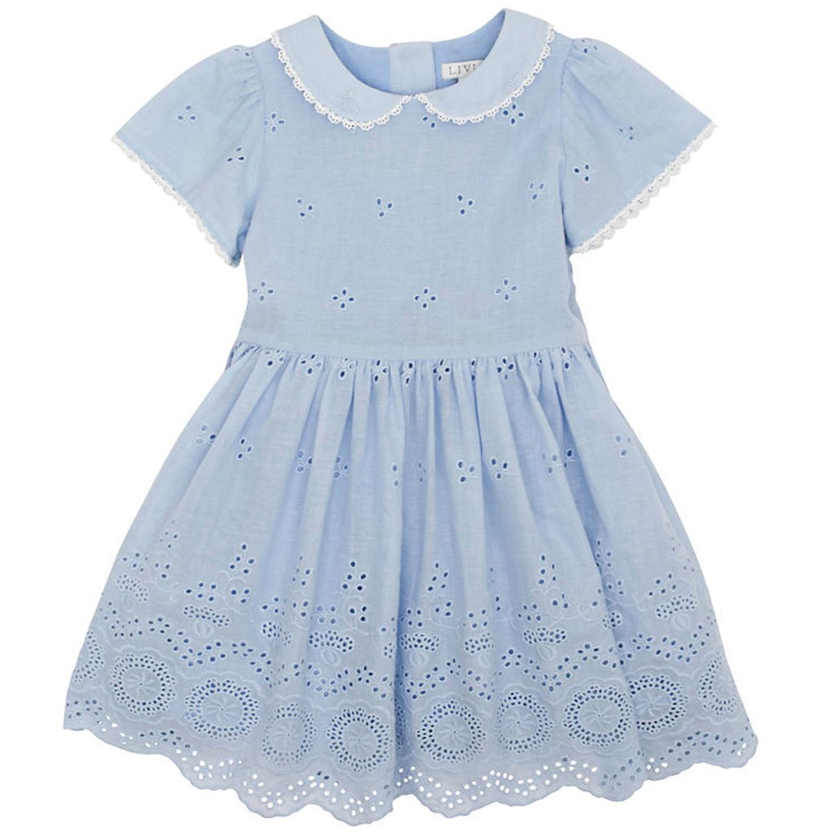 Livly Kjole - Fanny - Embroidery Blue