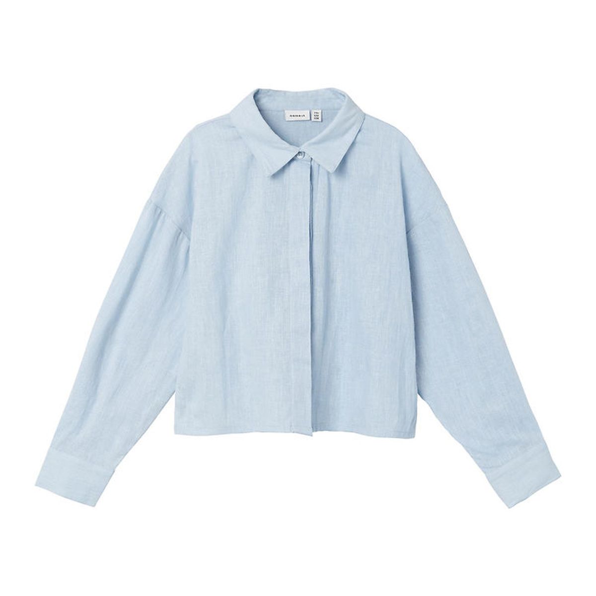 Name It Skjorte - Cropped - NkfFalinnen - Chambray Blue