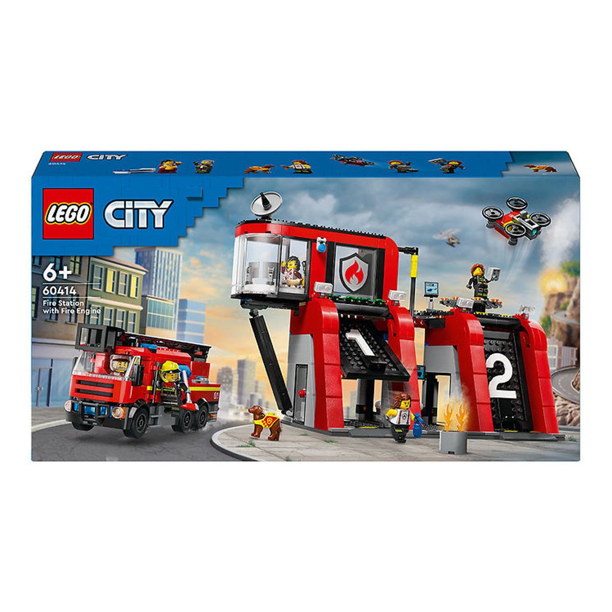 LEGO ® City - Brandstation Med Brandbil 60414 - 843 Dele