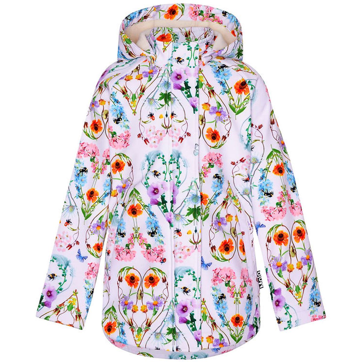 Molo Softshelljakke m. Fleece - Hillary - Flower Hearts