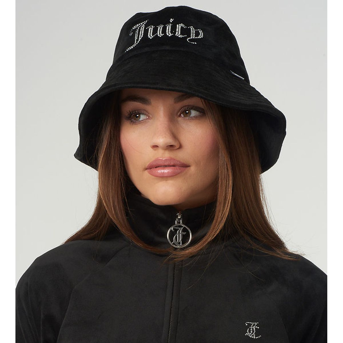 Juicy Couture Bøllehat - Velour - Hendrix Diamante - Noos - Sort