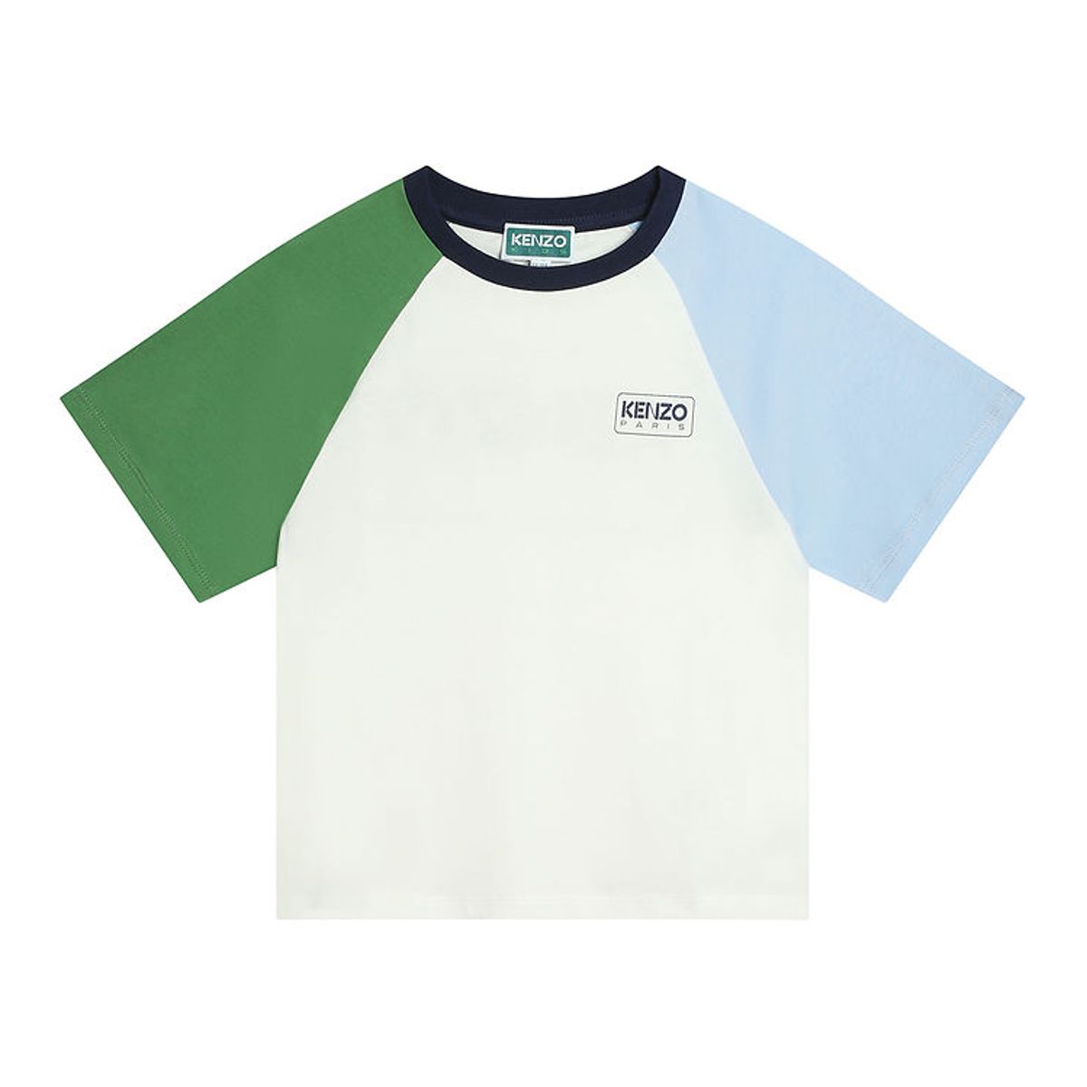 Kenzo T-shirt - Ivory m. Grøn/Lyseblå