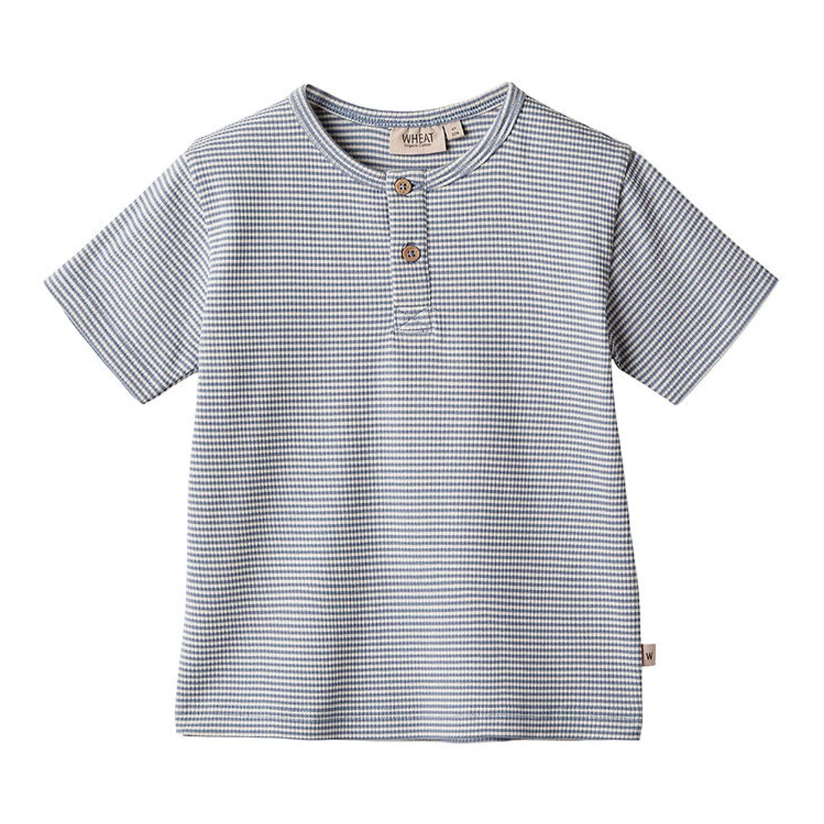 Wheat T-shirt - Rib - Lumi - Blue Stripe