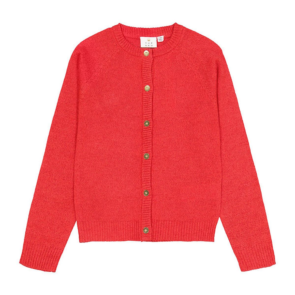 The New Cardigan - Strik - TnEve - Geranium m. Glimmer