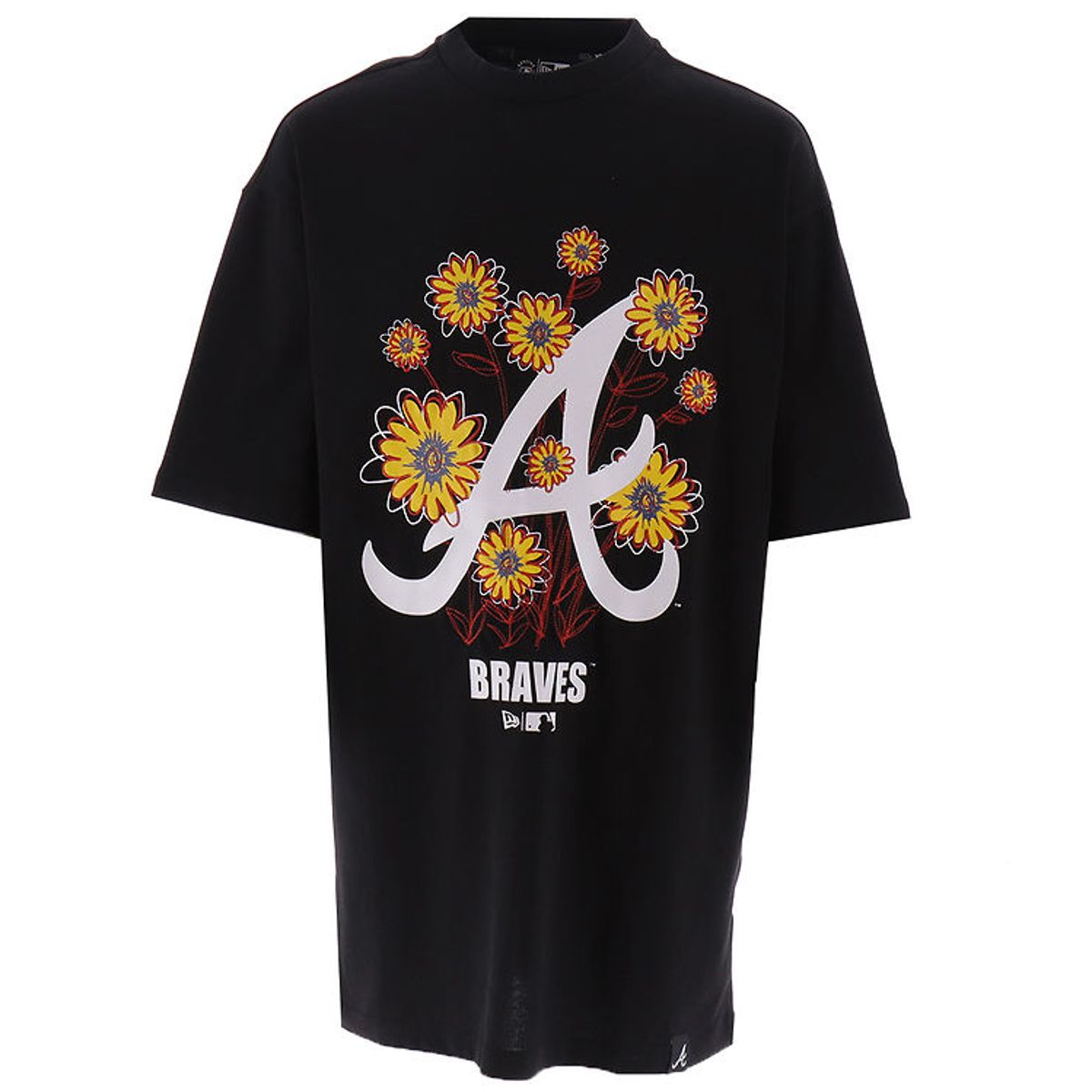 New Era T-Shirt - Floral - Sort