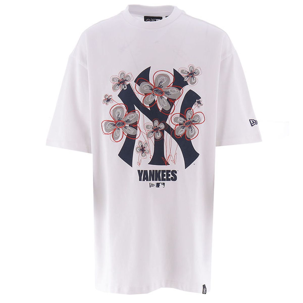 New Era T-Shirt - Floral - Hvid