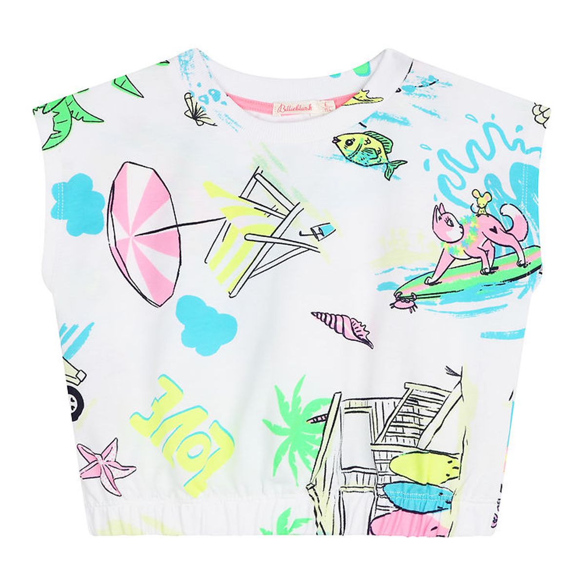 Billieblush T-shirt - Hvid m. Surfprint