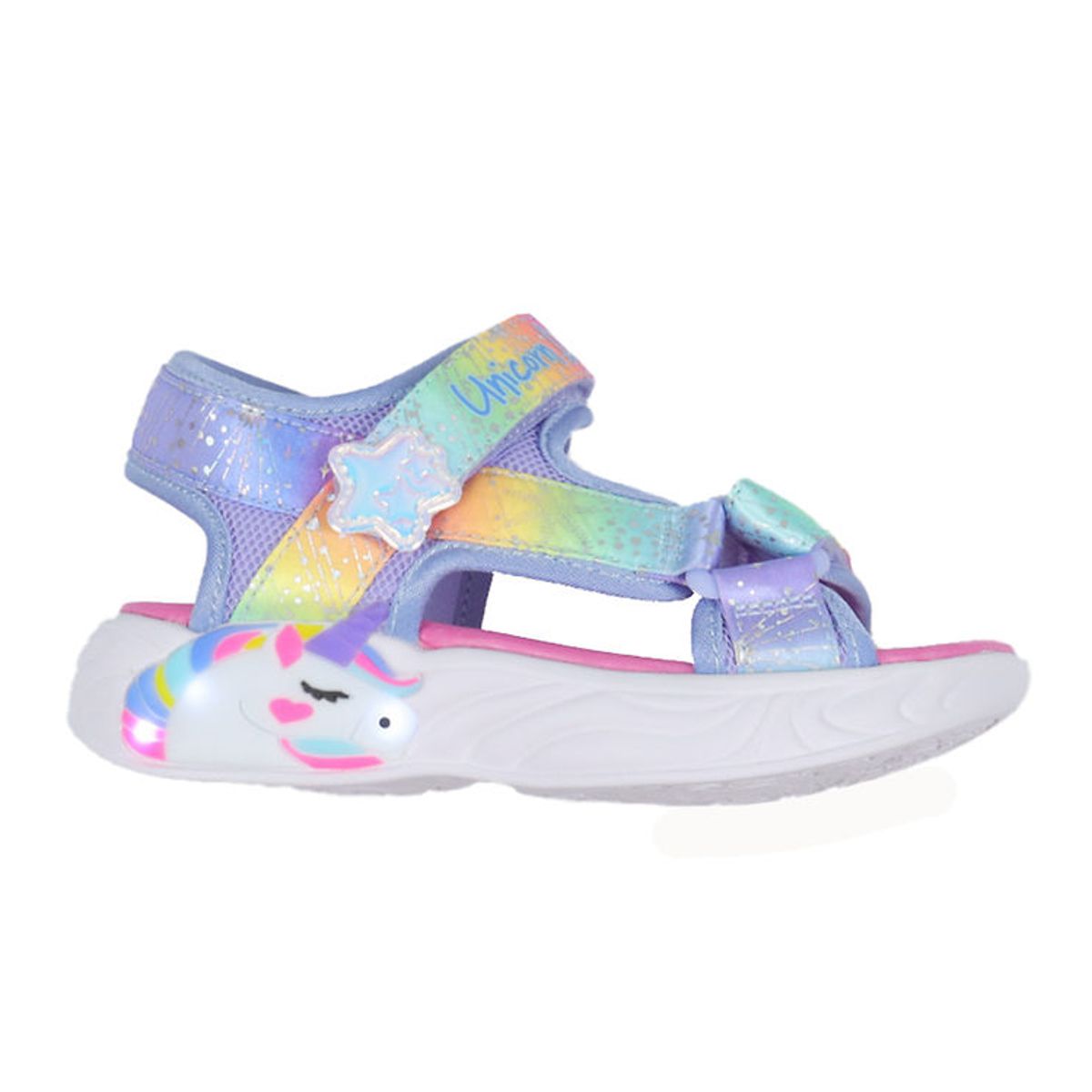 Skechers Sandaler m. Lys - S Lights Unicorn Dreams - Blue/Multi