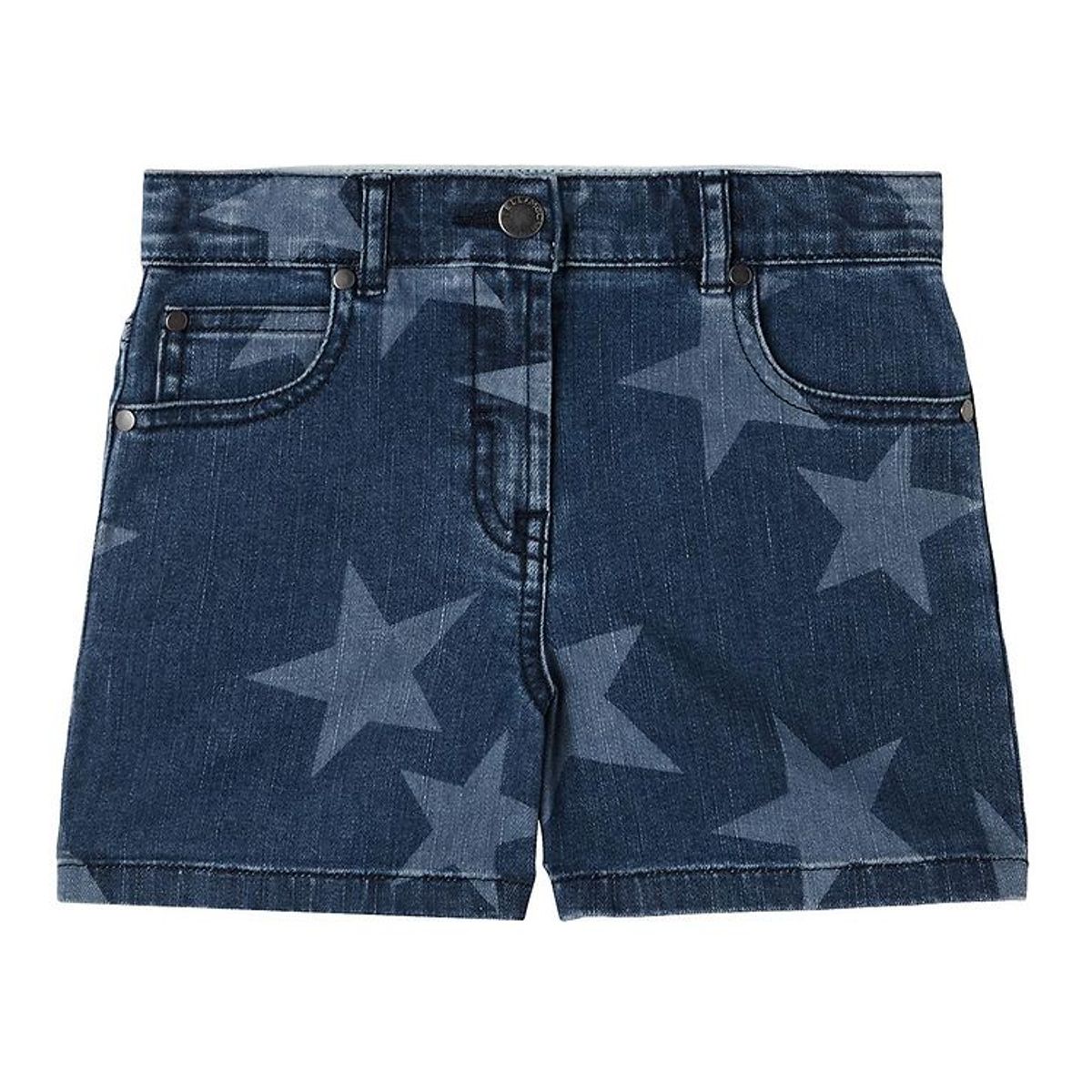 Stella McCartney Kids Denimshorts - Blå/Hvid m. Stjerner