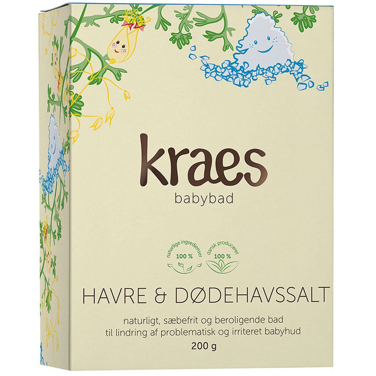 Kraes Babybad - Havre & Dødehavssalt - 200 g