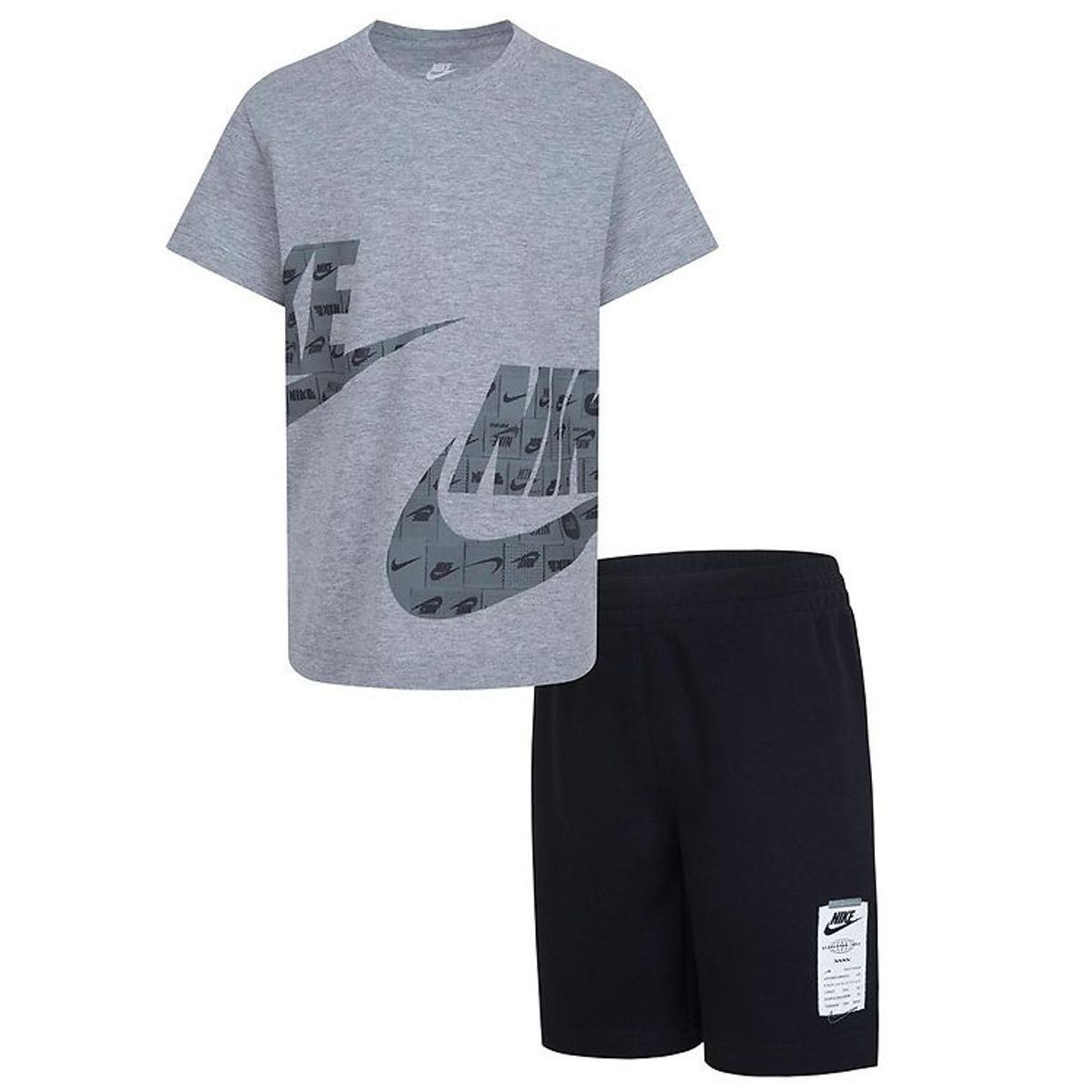 Nike Shortssæt - Shorts/T-shirt - Sort/Grå