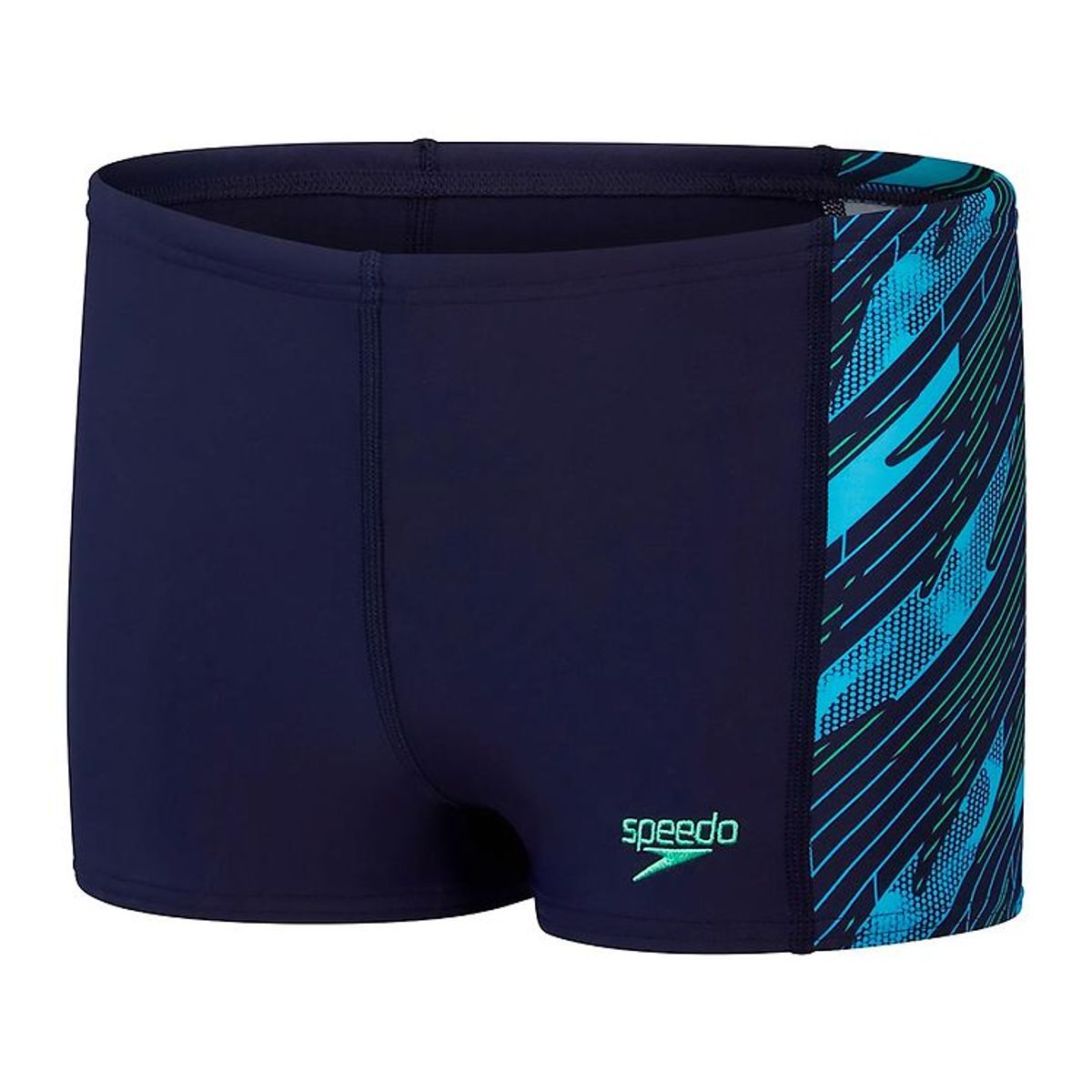 Speedo Badebukser - Hyperboom Panel Aquashort - Navy/Green