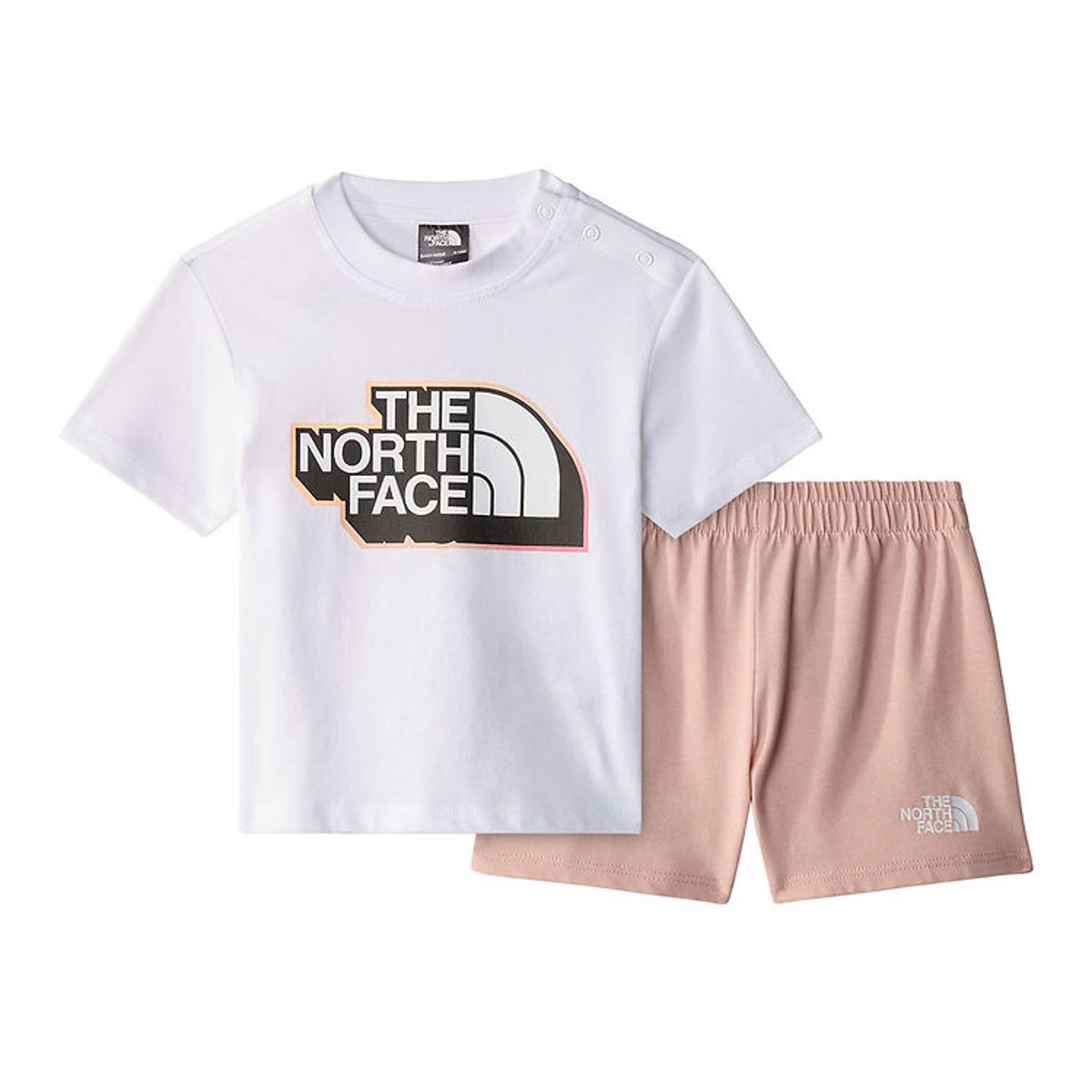 The North Face Shortssæt - T-shirt/Shorts - Pink Moss/Hvid