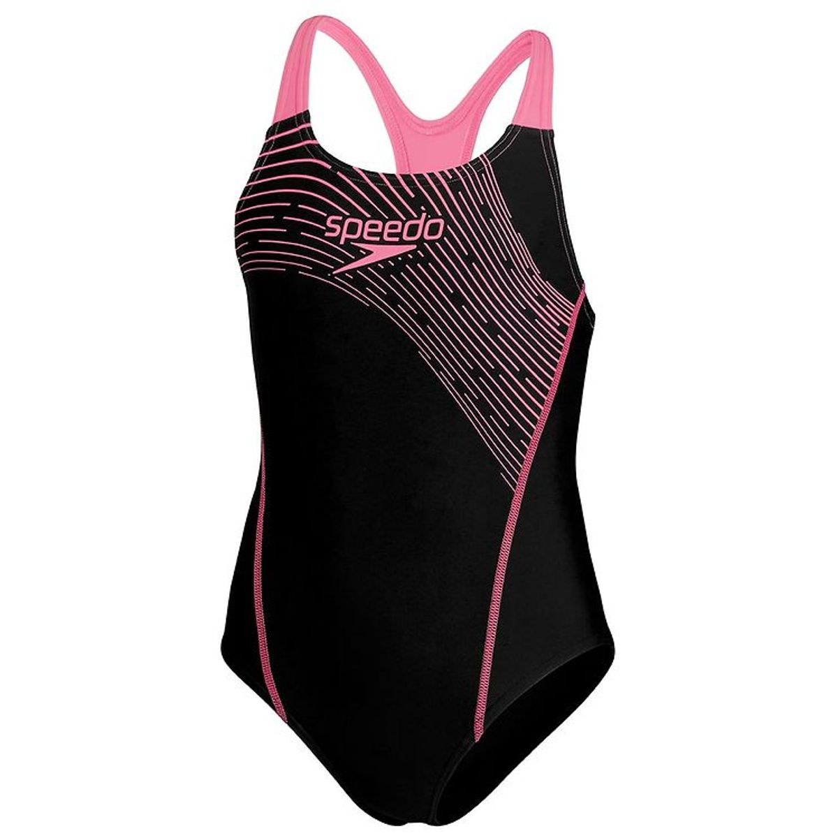 Speedo Badedragt - Girls Medley Logo Medalist - Sort/Pink