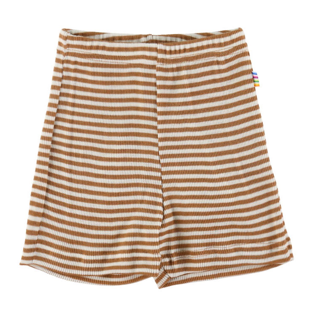 Joha Shorts - Uld/Silke - Rib - Brun/Hvid