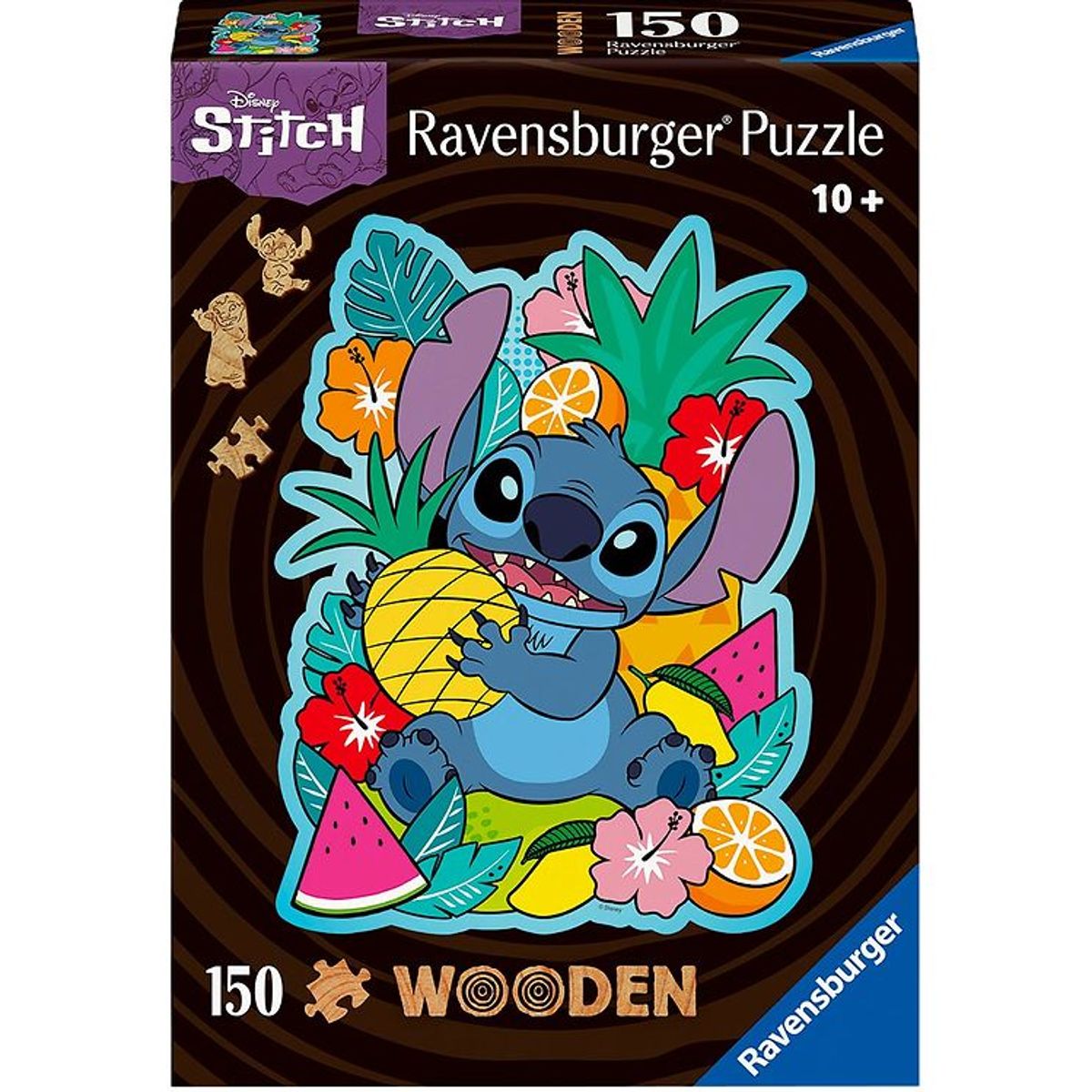 Ravensburger Puslespil - Træ - 150 Brikker - Disney Stitch