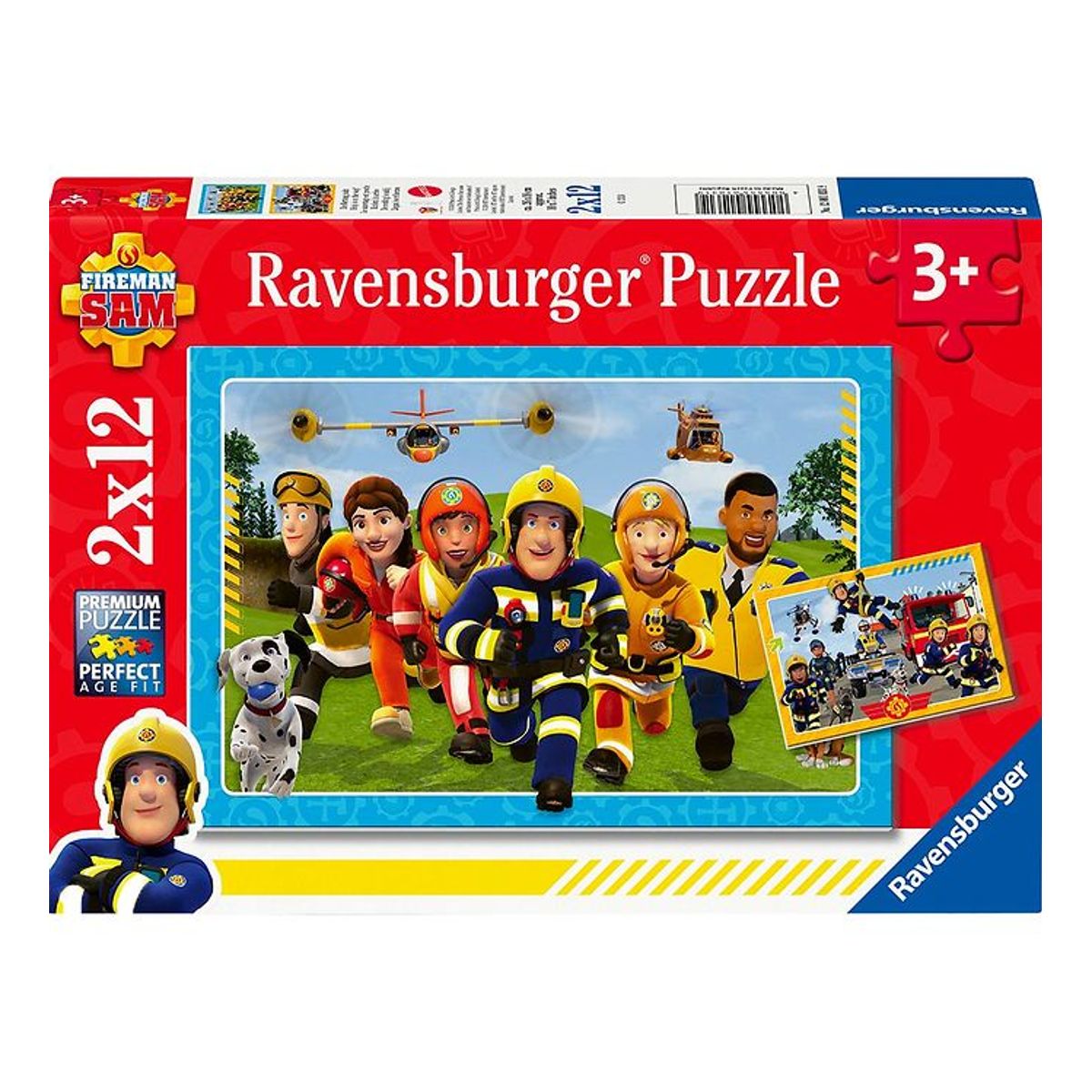 Ravensburger Puslespil - 2x12 Brikker - FiremanSam