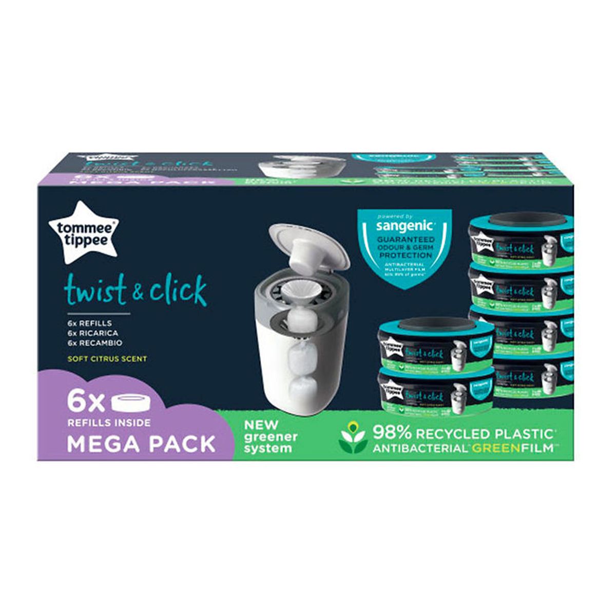 Tommee Tippee Bleposer - Twist&Click Refill - 6-pak