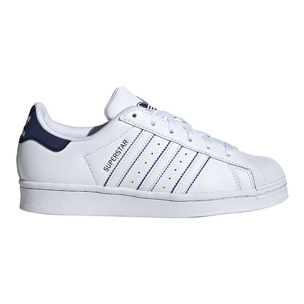 adidas Originals Sko - Superstar J - Hvid/Blå