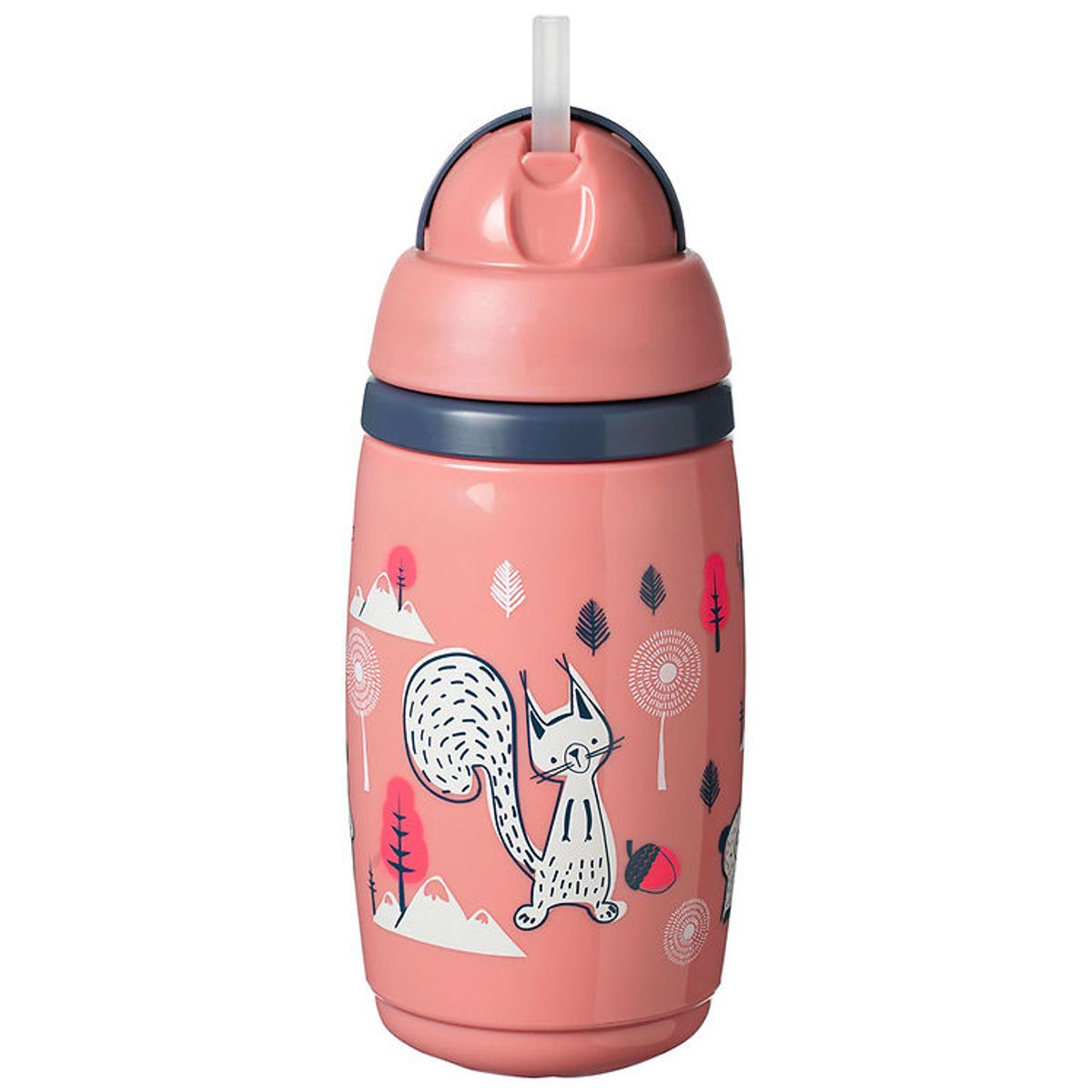 Tommee Tippee Kop m. Sugerør - Superstar - 266 ml - Rosa m. Skov