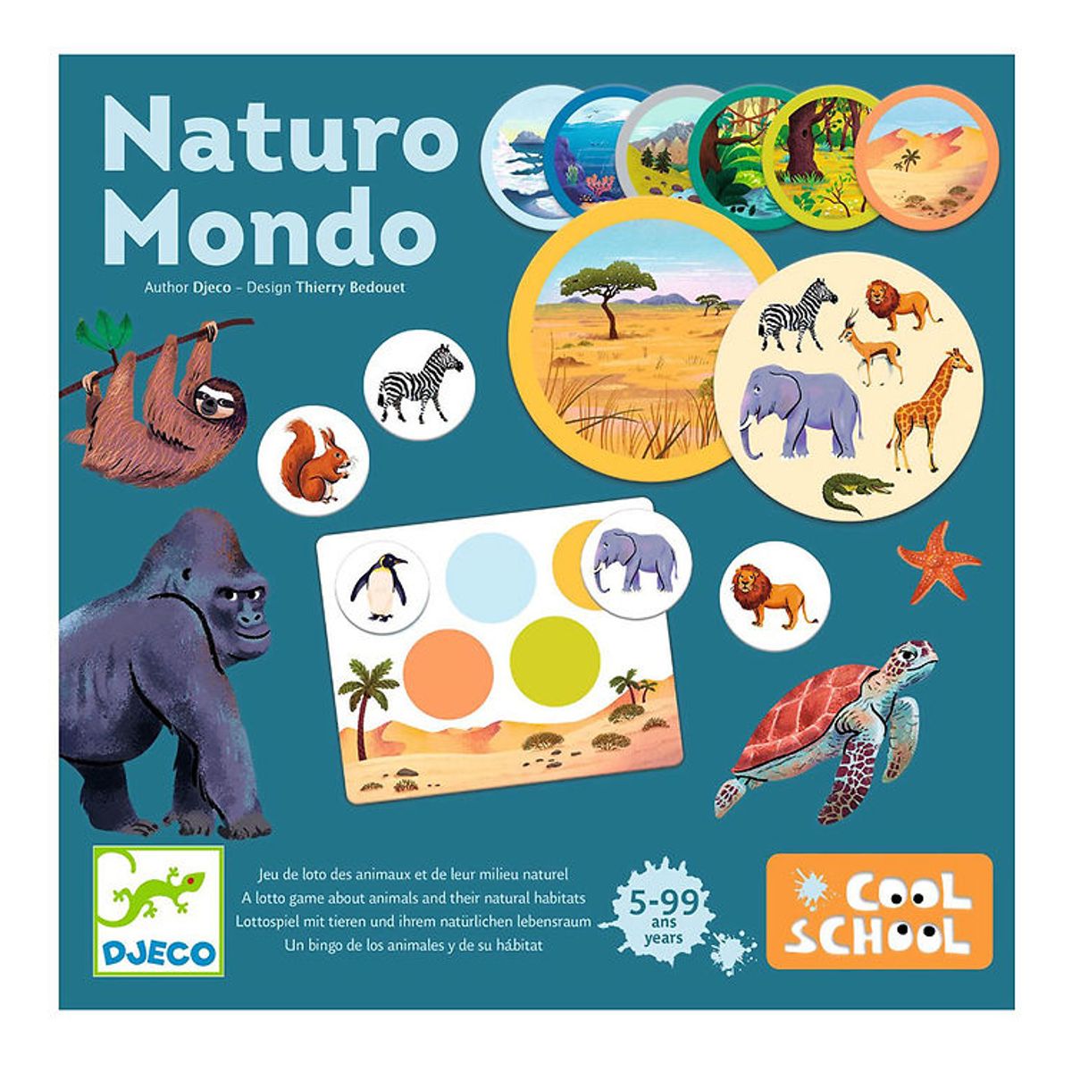 Djeco Billedlotteri - Cool School - Naturo Mondo