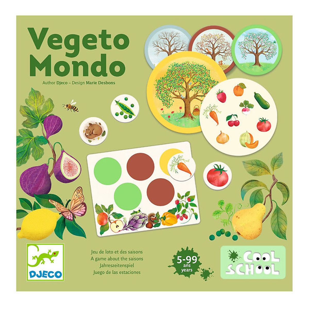 Djeco Billedlotteri - Cool School - Vegeto Mondo