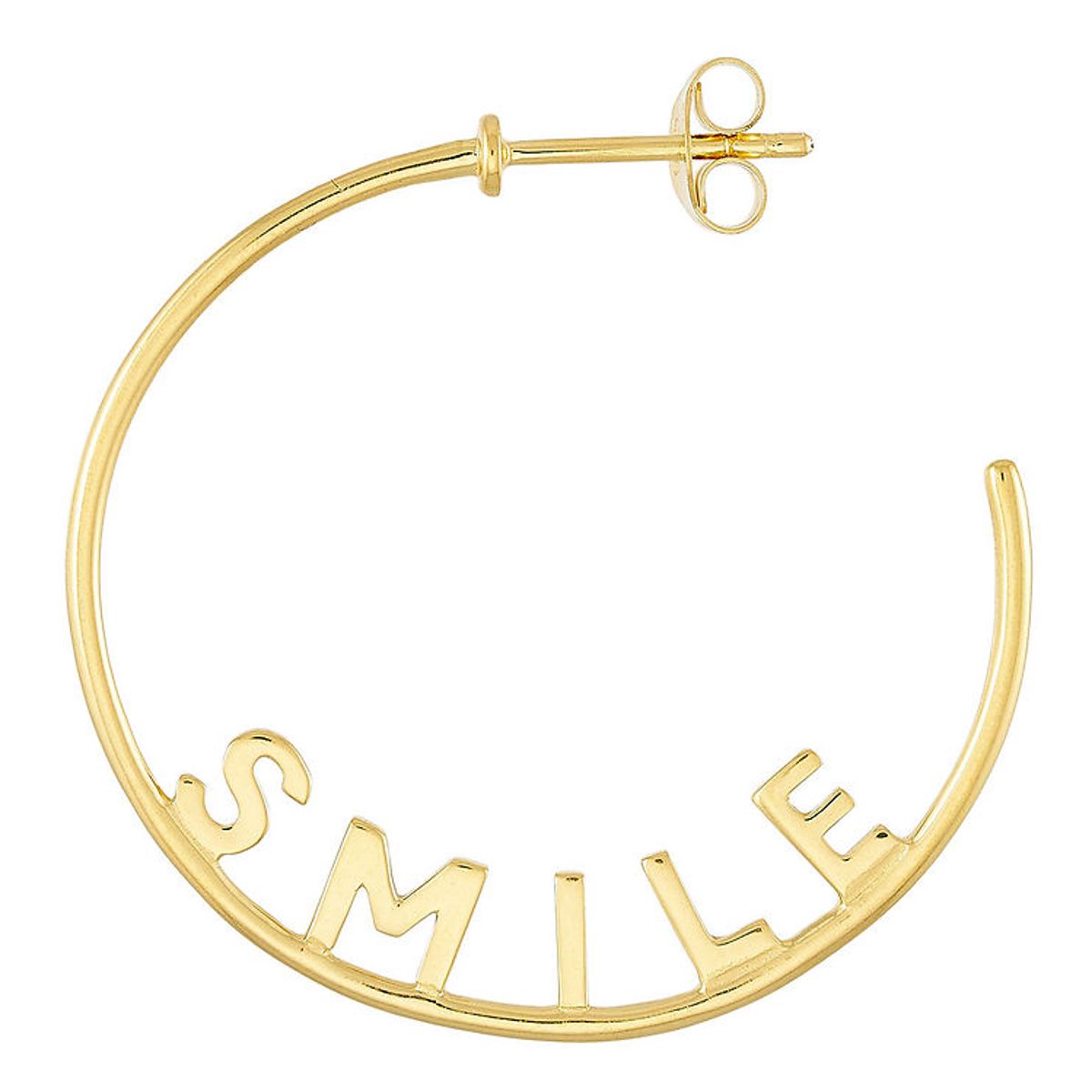 Design Letters Ørering - 1 stk. - Smile Hoop - Guld