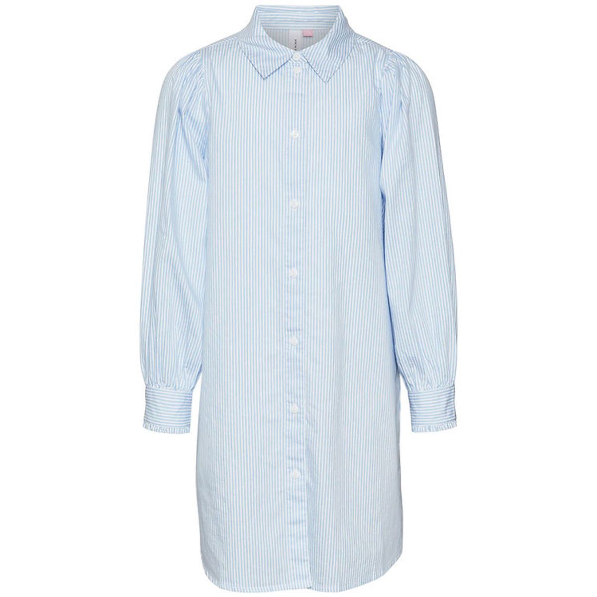 Vero Moda Girl Skjortekjole - VmPinny - Bright White/Vista blue