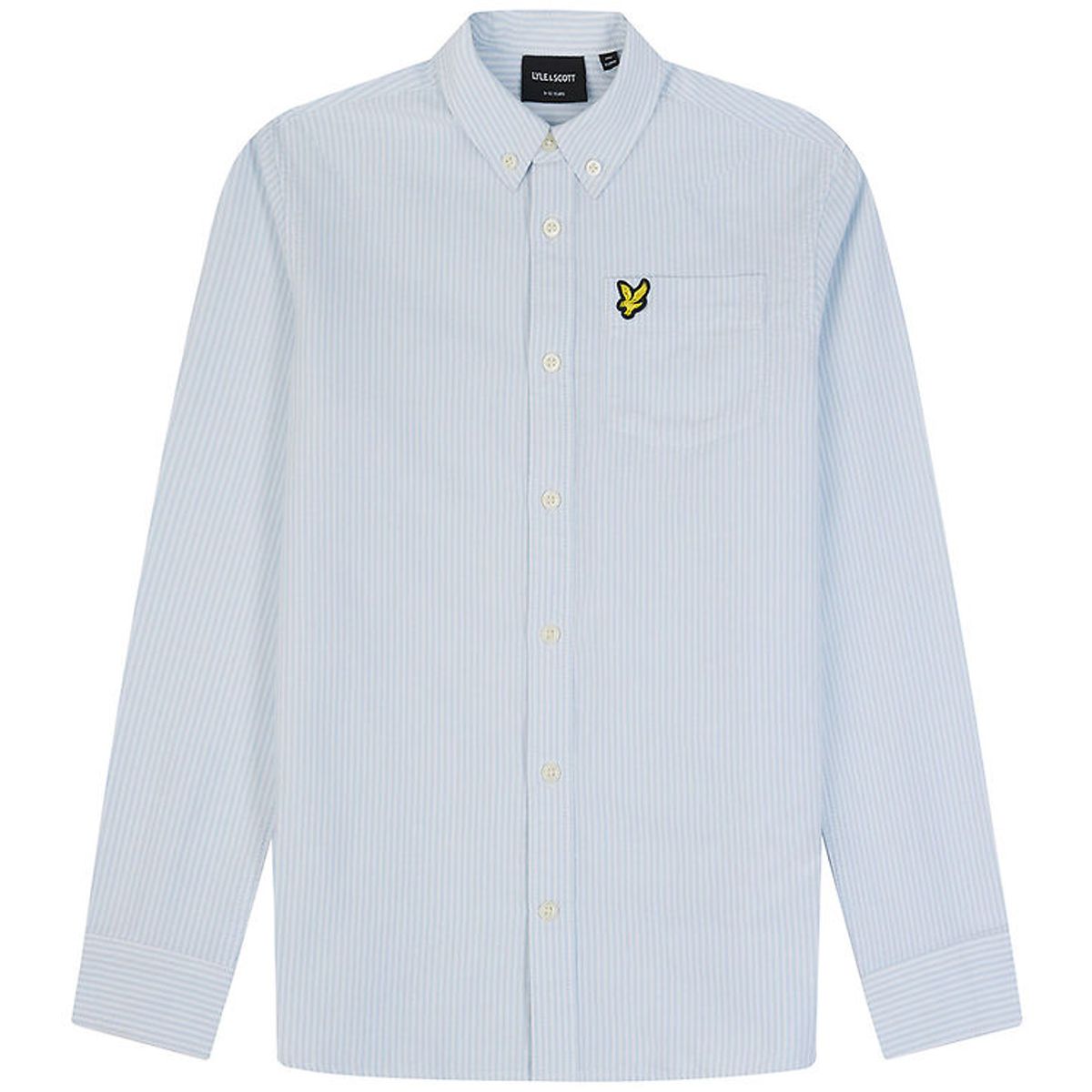 Lyle & Scott Skjorte - Oxford - Lyseblå/Hvid