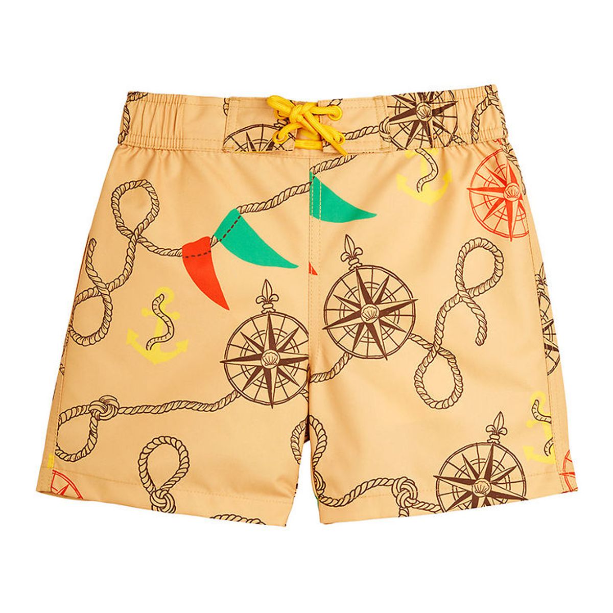 Mini Rodini Badeshorts - Nautical - Aop Beige