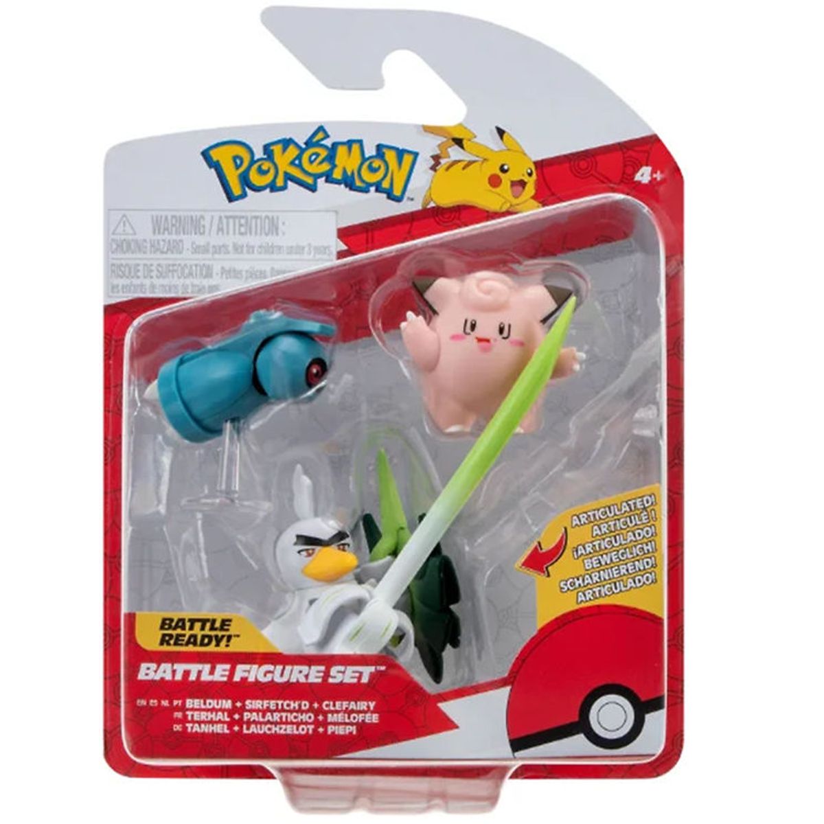 Pokémon Figurer - 3-pak - Battle Figure - Clefairy/Beldum/Sirfet