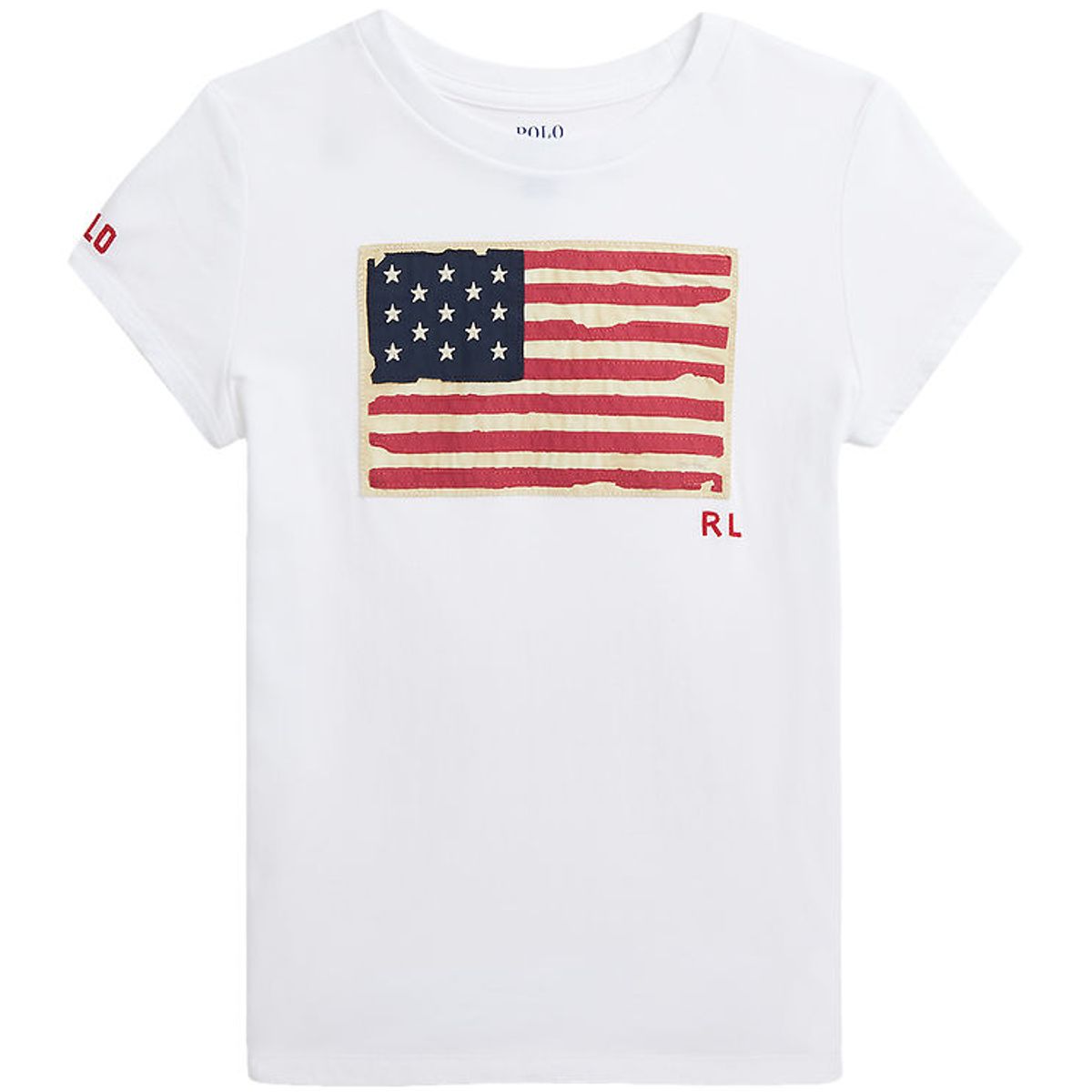 Polo Ralph Lauren T-shirt - Hvid m. Flag