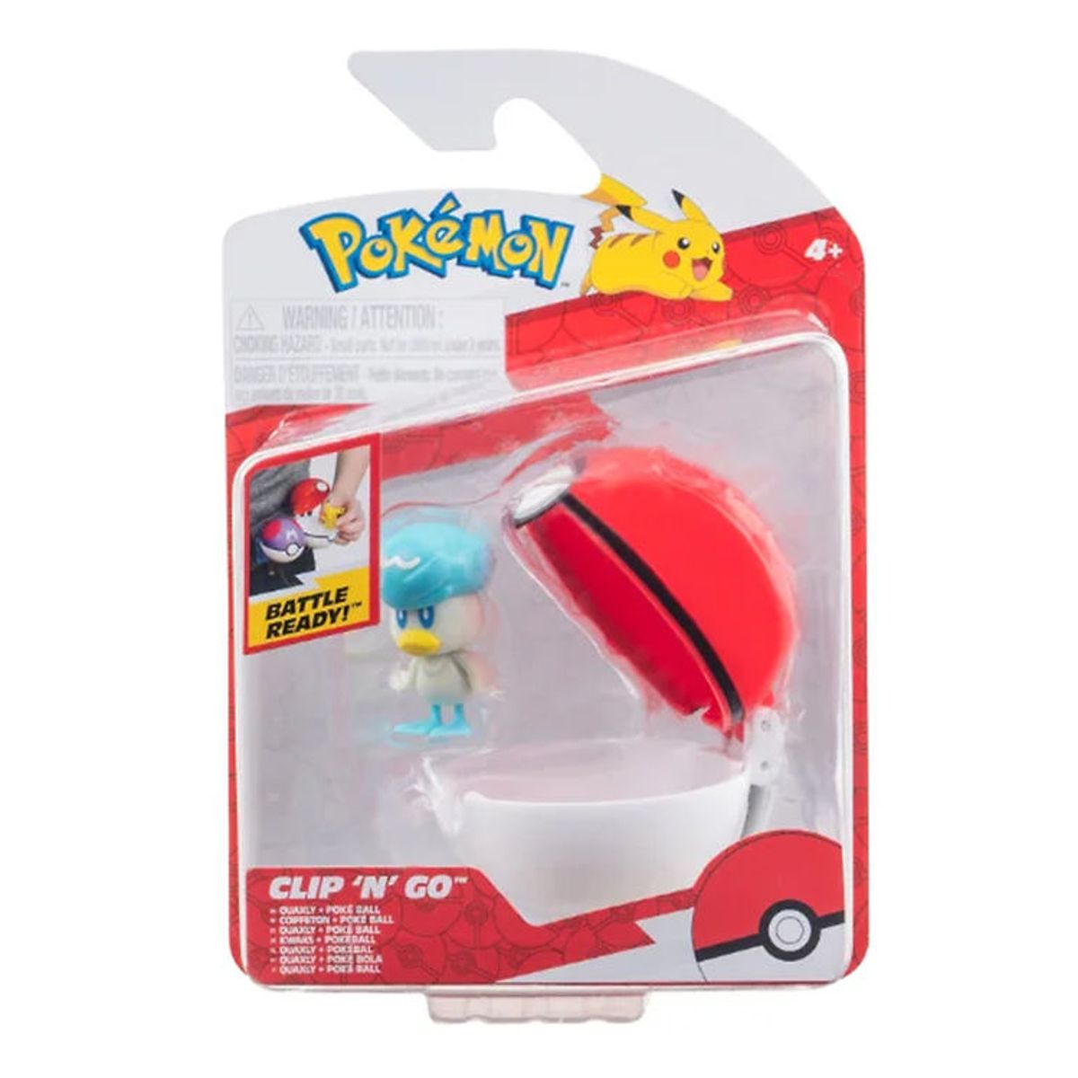 Pokémon Figur - Clip 'N' Go - Poke Ball - Quaxly