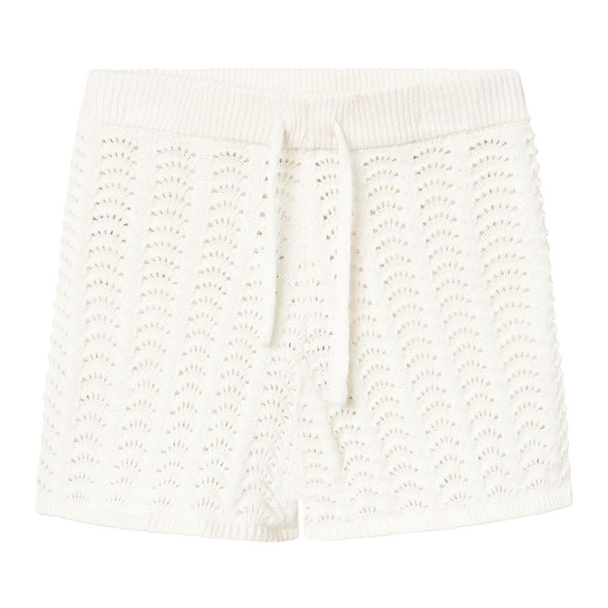 Lil' Atelier Shorts - Strik - NbfJohanna - Coconut Milk m. Hulmø